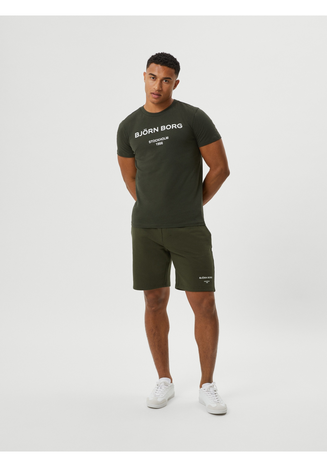 image_4_10001627_GN002_3 Bjorn Borg logo T-shirt, donkergroen