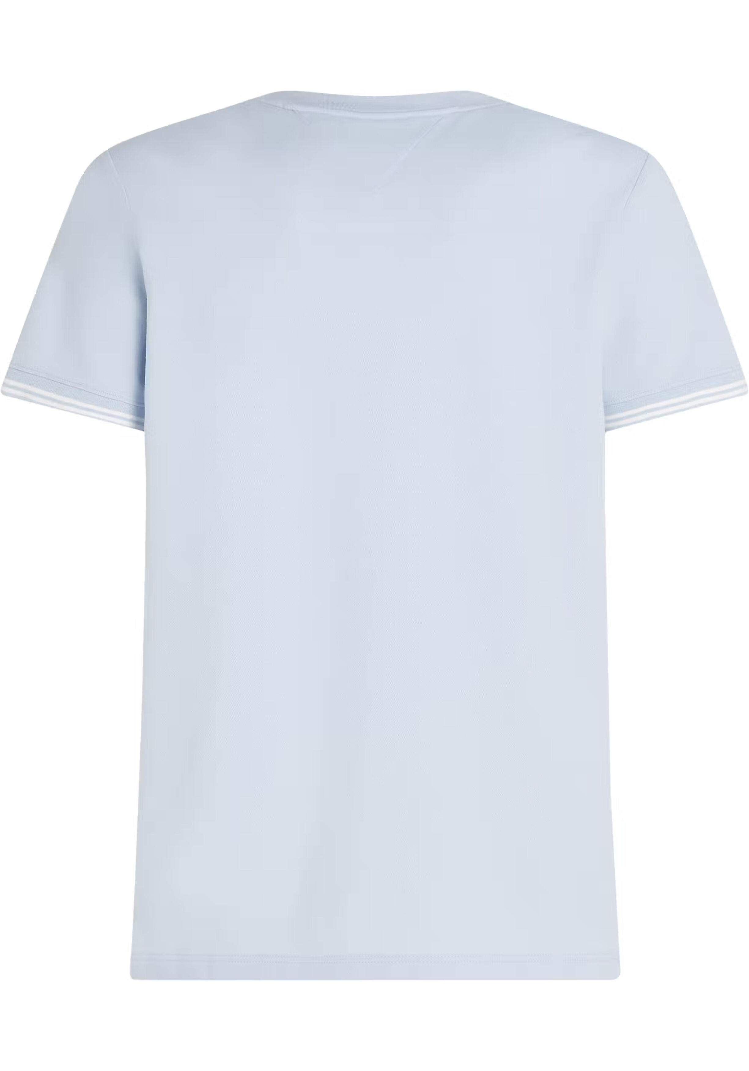 Tommy Hilfiger Performance Tipped Tee, heren T-shirt korte mouw O-hals, blauw