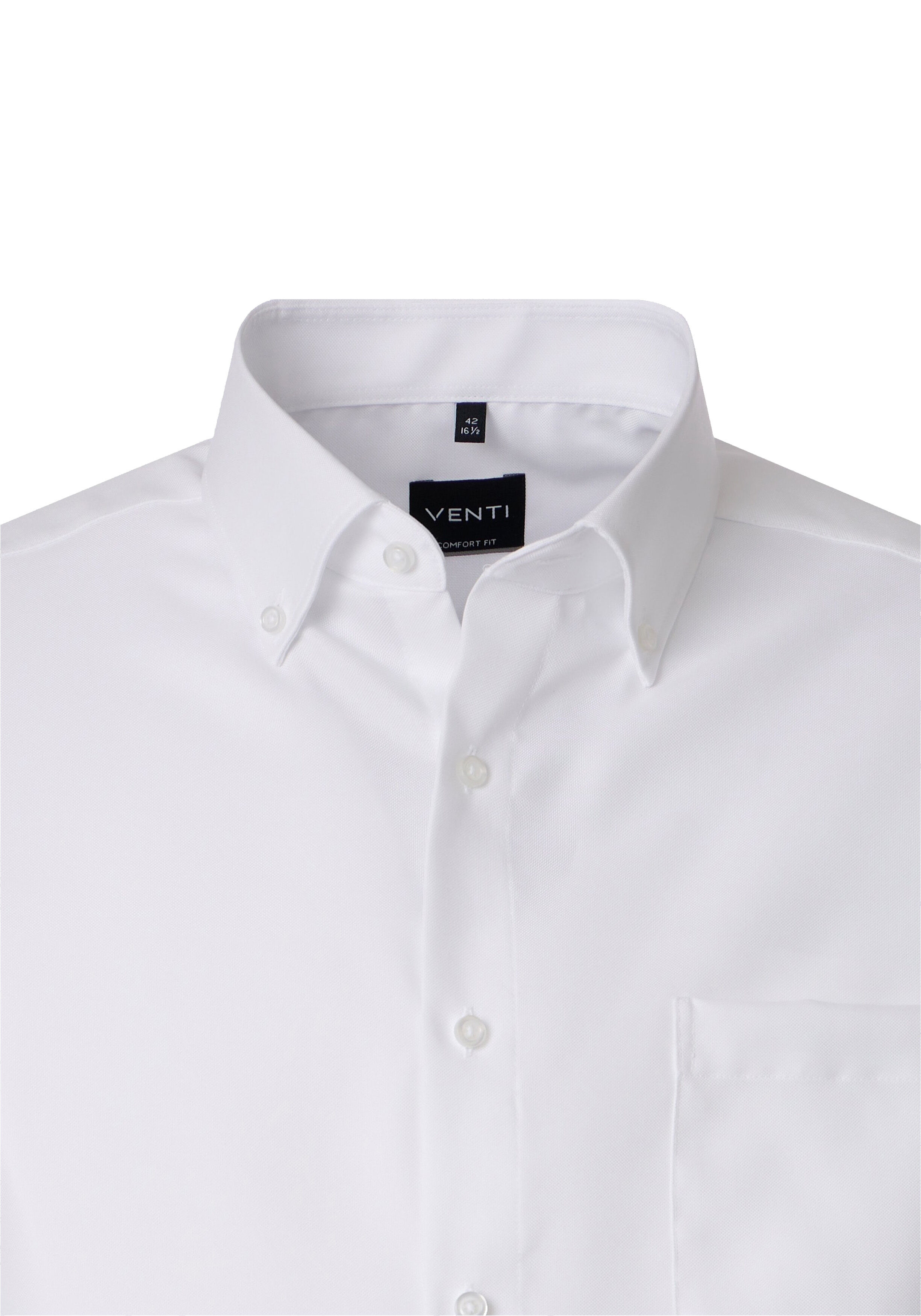 VENTI CASA MODA comfort fit overhemd, structuur, wit
