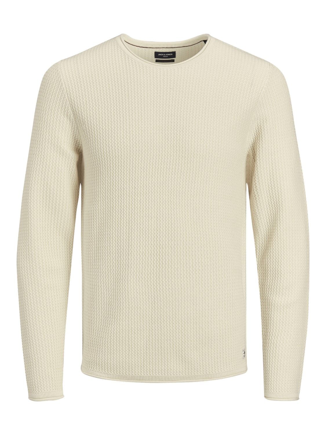 Jack & Jones JJEWILLIAM CREW NECK - Trui - otter - detail: twist/bruin