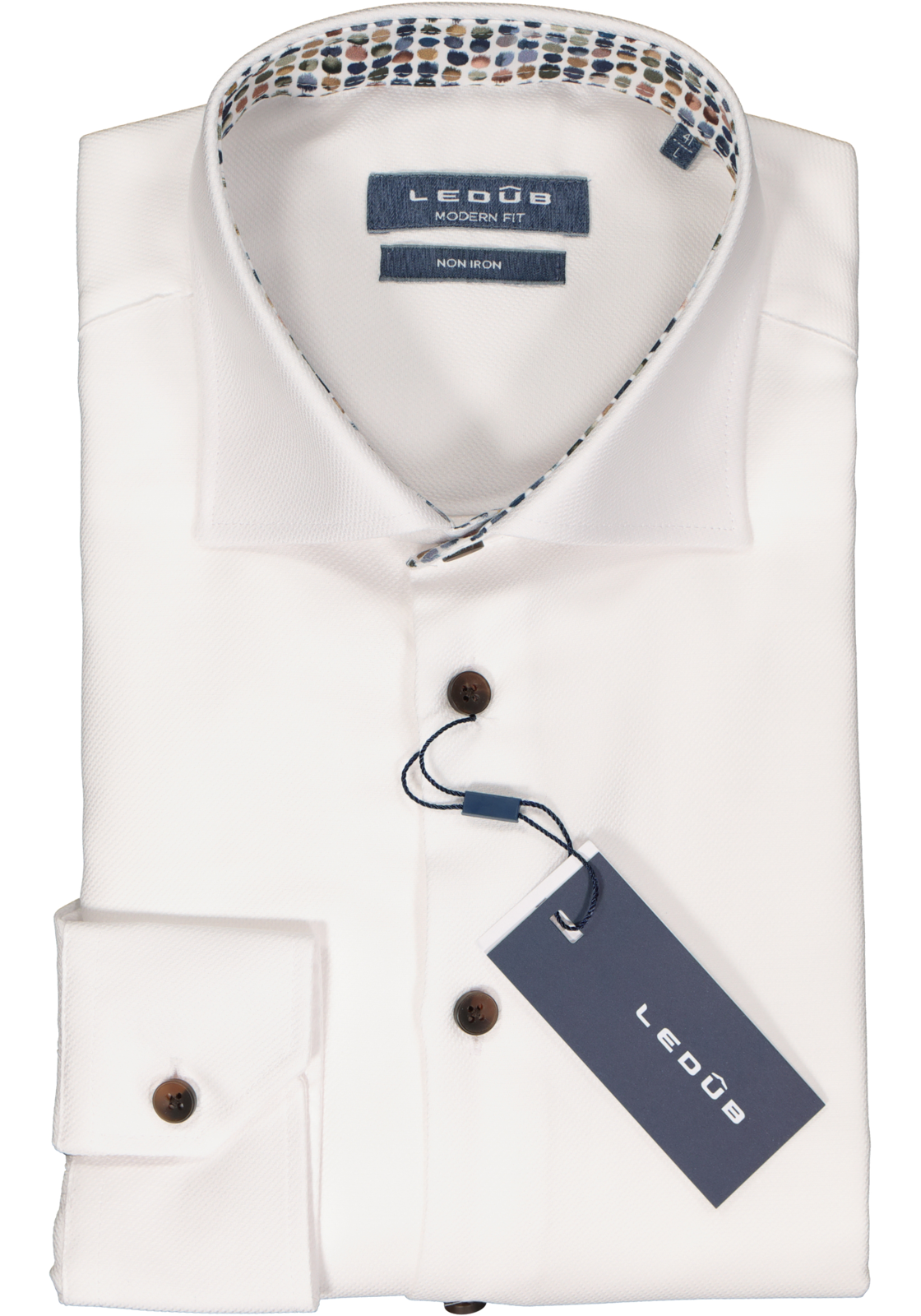 2-8720293964934_Ledub_overhemd_HR Ledub modern fit overhemd, wit