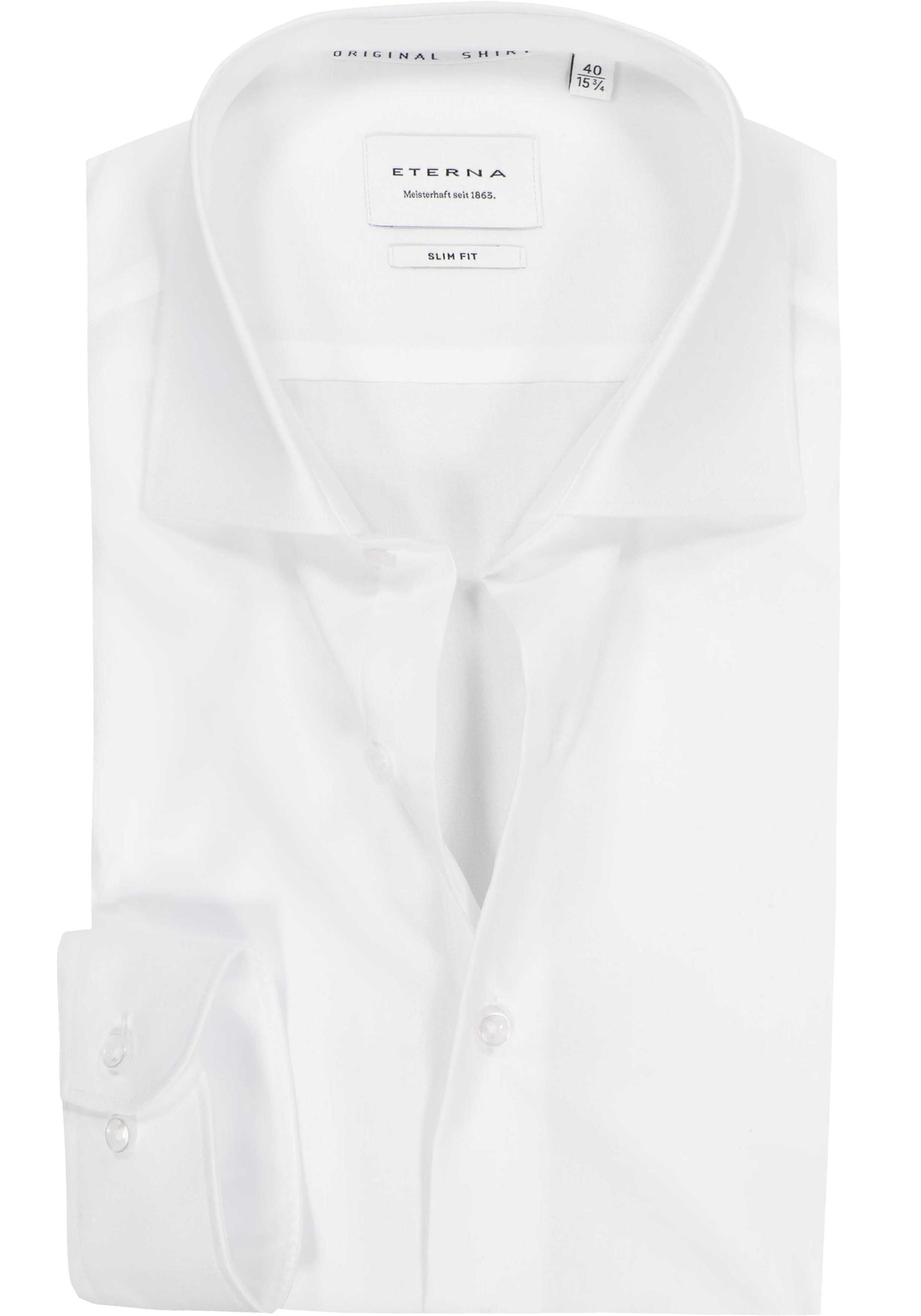 ETERNA slim fit overhemd, popeline, wit