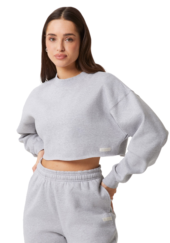 Bjorn Borg dames Studio oversized cropped crew, grijs Bjorn Borg dames Studio oversized cropped crew, grijs