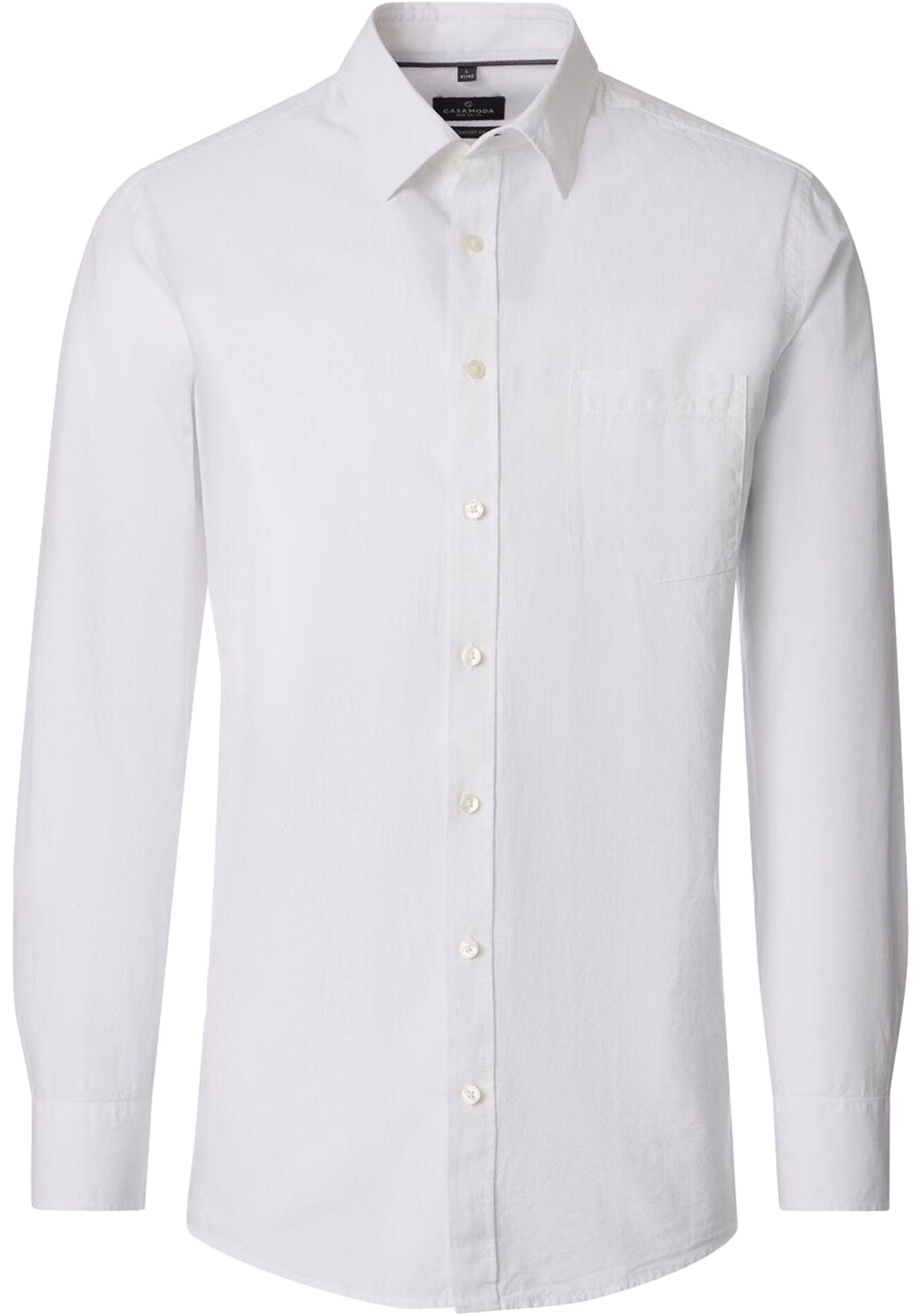 CASA MODA Sport comfort fit overhemd, structuur, wit