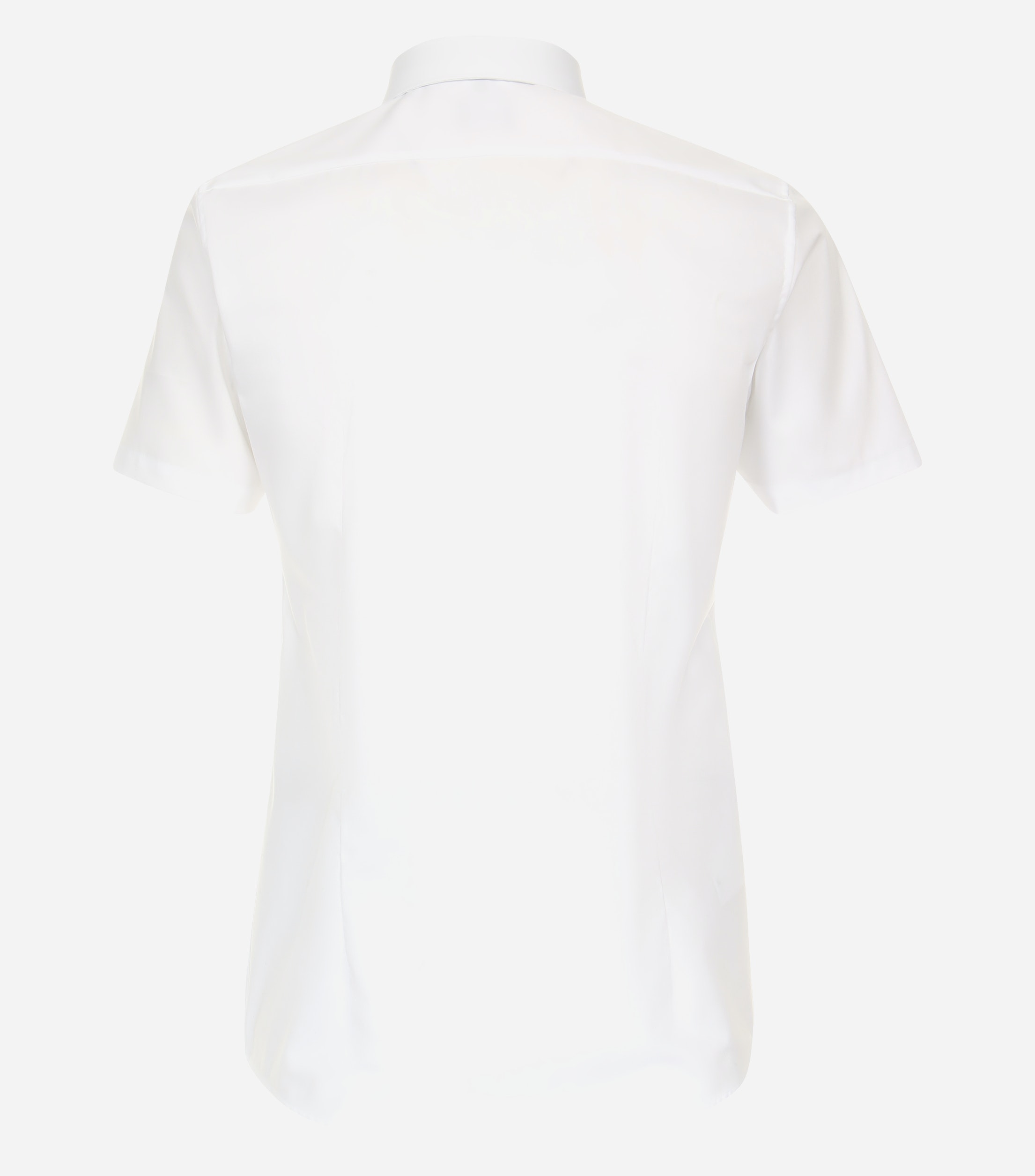 VENTI body fit overhemd, korte mouw, popeline, wit