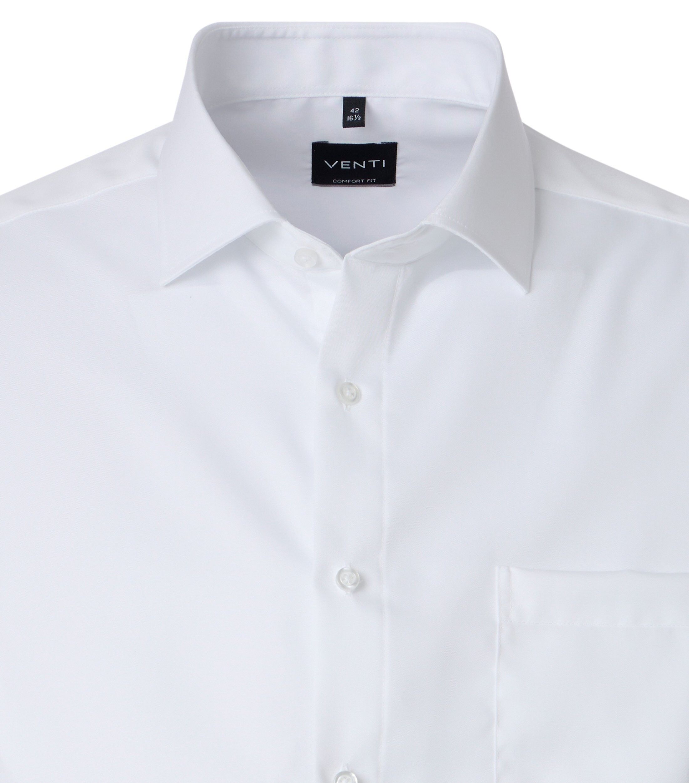 VENTI modern fit overhemd, twill, wit