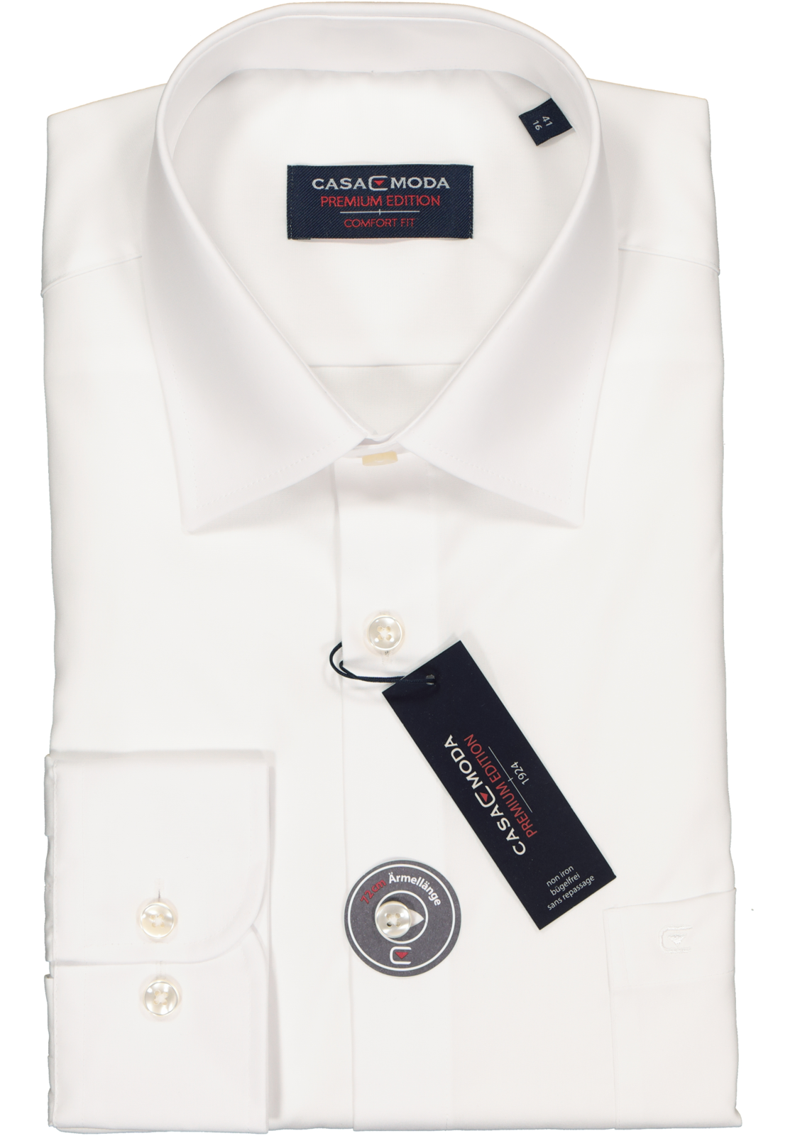 2-4044866458502_casa-moda-overhemd_HR CASA MODA comfort fit overhemd, mouwlengte 72 cm, wit