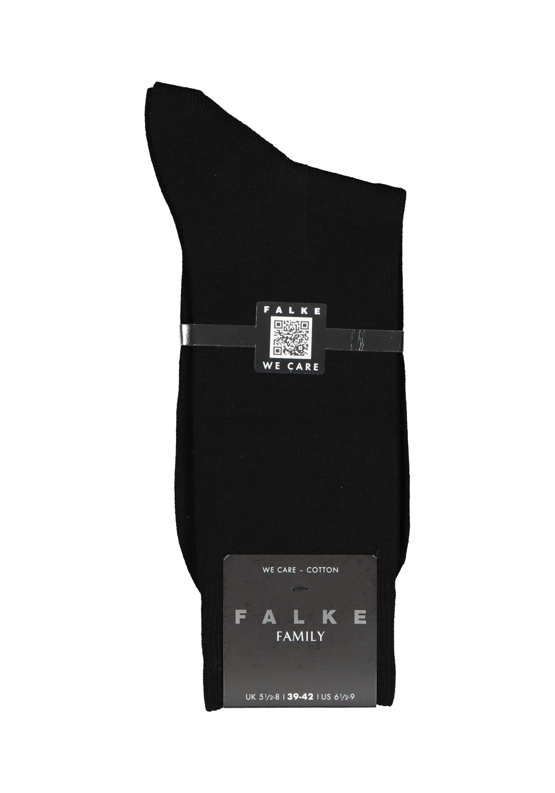 3-4031309170190_falke_sok_HR FALKE Family herensokken, zwart (black)