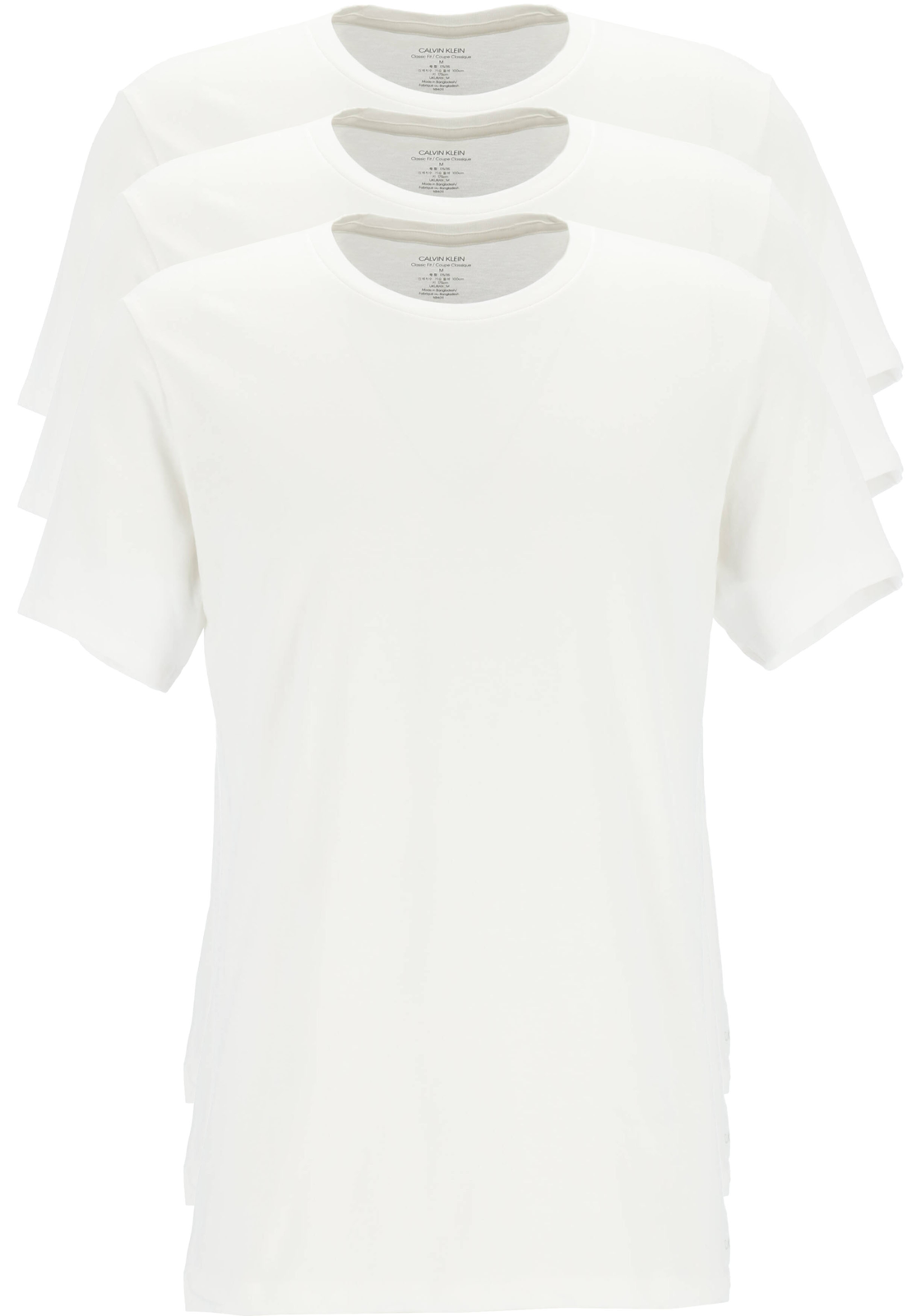 1-8719853080719-Calvin_klein-CK_NB4011E100_HR Calvin Klein Cotton Classics crew neck T-shirt (3-pack), heren T-shirts O-hals, wit
