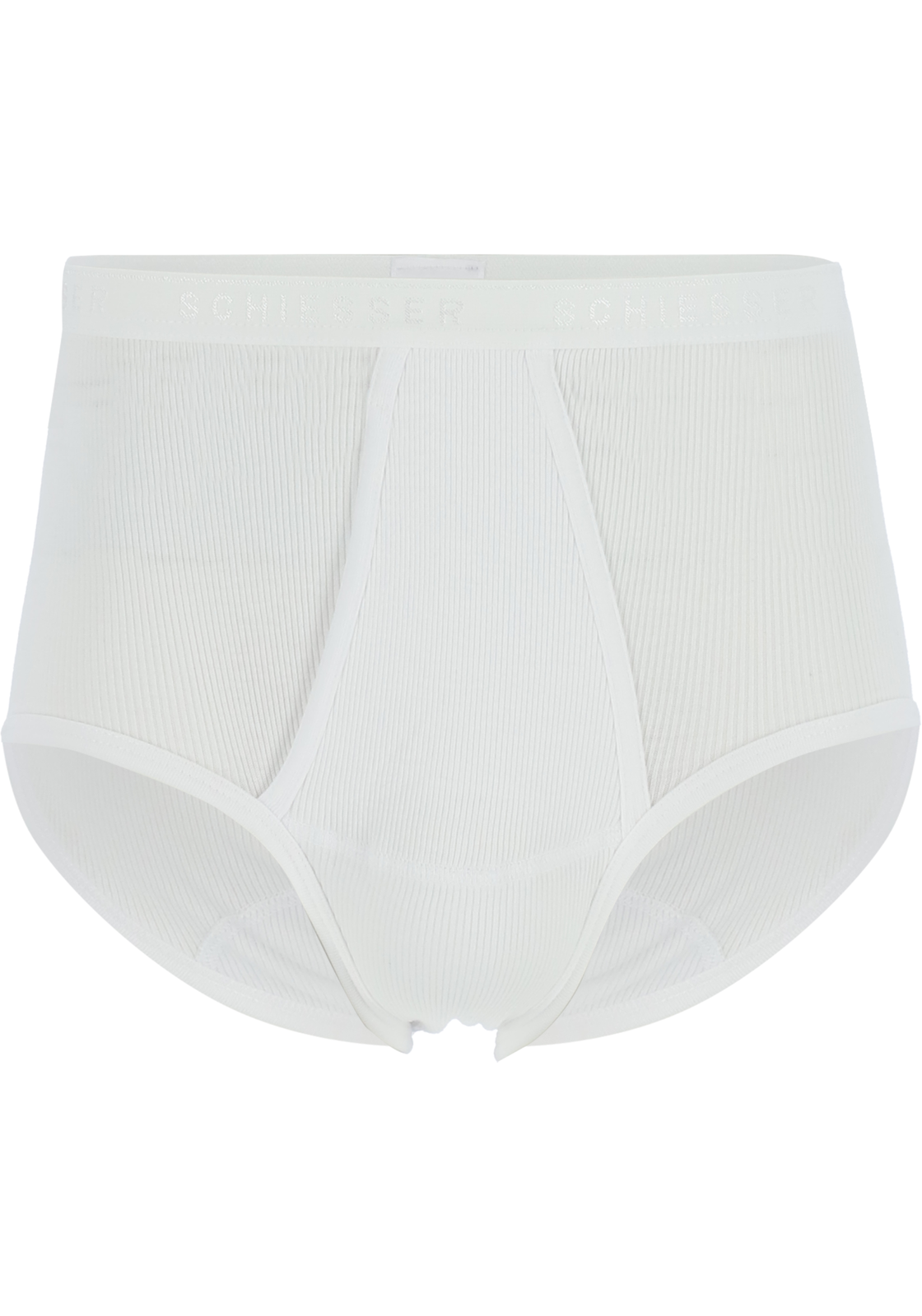 1-4007060125236-schiesser-SCHIESSER_005046100_BX_wit_4fotos_met_extras_HR SCHIESSER Original Classics hoge slip (1-pack), Doppelripp met gulp, wit