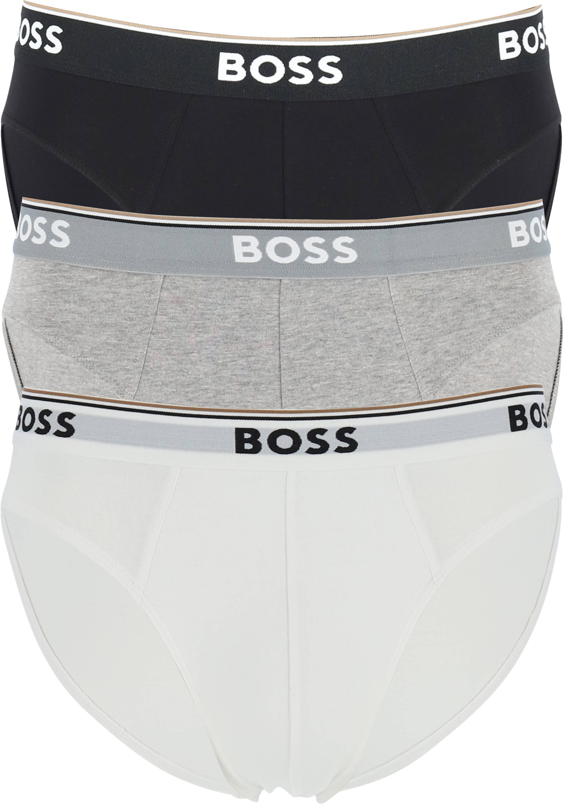 01-4063534486463_HB_Slips_3p_HR HUGO BOSS Power briefs (3-pack), heren slips, zwart, grijs, wit