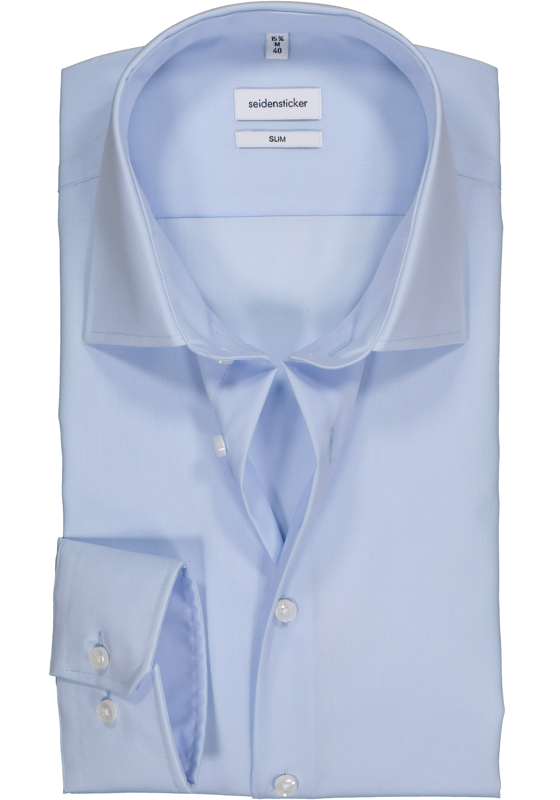 Seidensticker slim fit overhemd, lichtblauw Seidensticker slim fit overhemd, lichtblauw