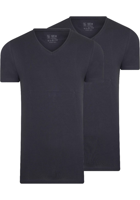 RJ Bodywear Everyday Den Bosch T-shirt (2-pack), heren T-shirt met V-hals, donkerblauw RJ Bodywear Everyday Den Bosch T-shirt (2-pack), heren T-shirt met V-hals, donkerblauw