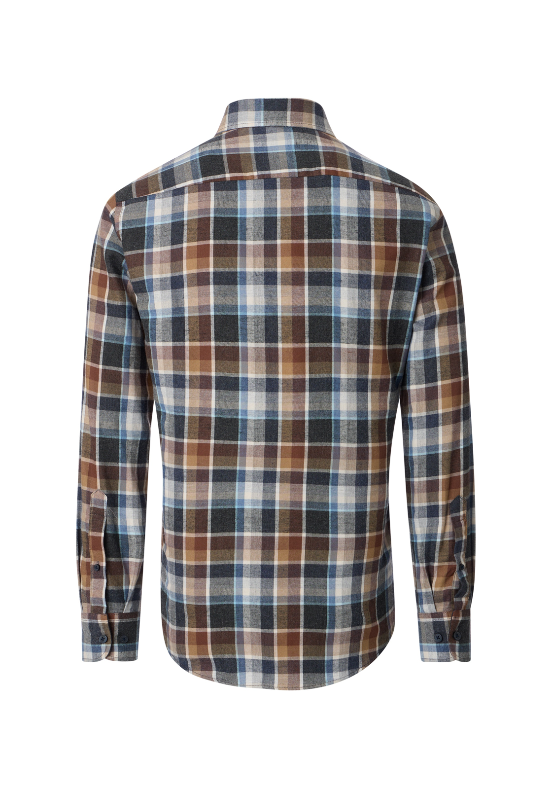 CASA MODA Sport casual fit overhemd, flanel, grijs geruit - 444307600-750 CASA MODA Sport casual fit overhemd, flanel, grijs geruit - 444307600-750