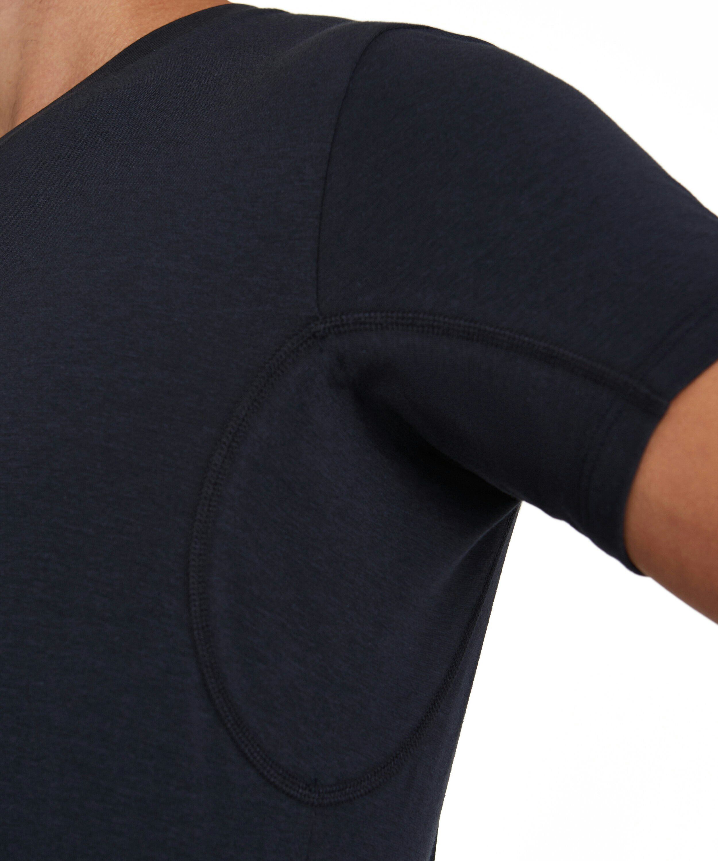 FALKE heren T-shirt Daily Climate Control, korte mouw, donkerblauw (midnight)