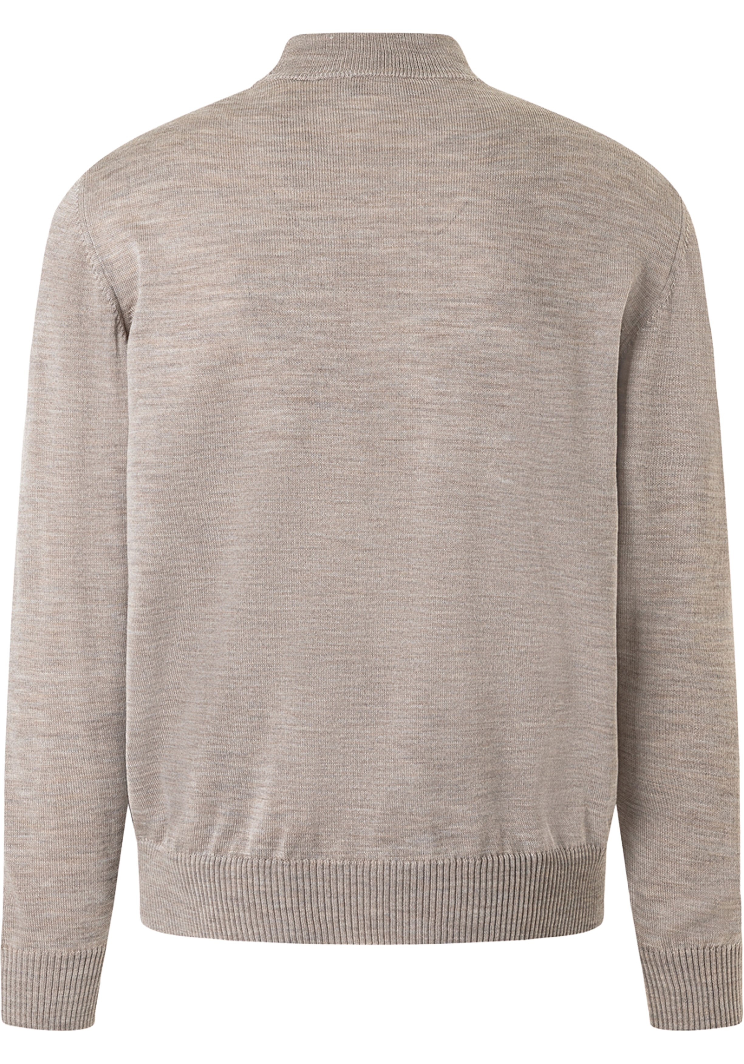 MAERZ Classic Fit heren trui met turtleneck wol, beige