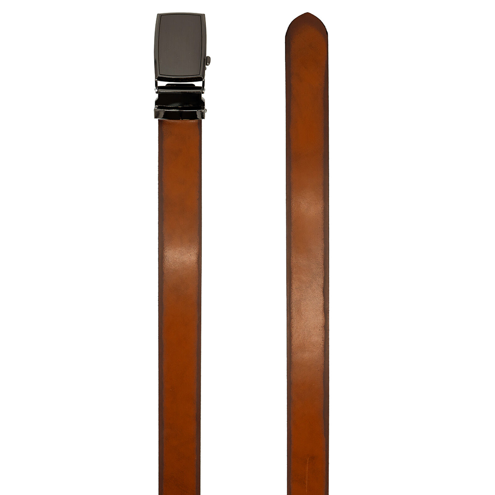 LINDENMANN leren heren riem, cognac