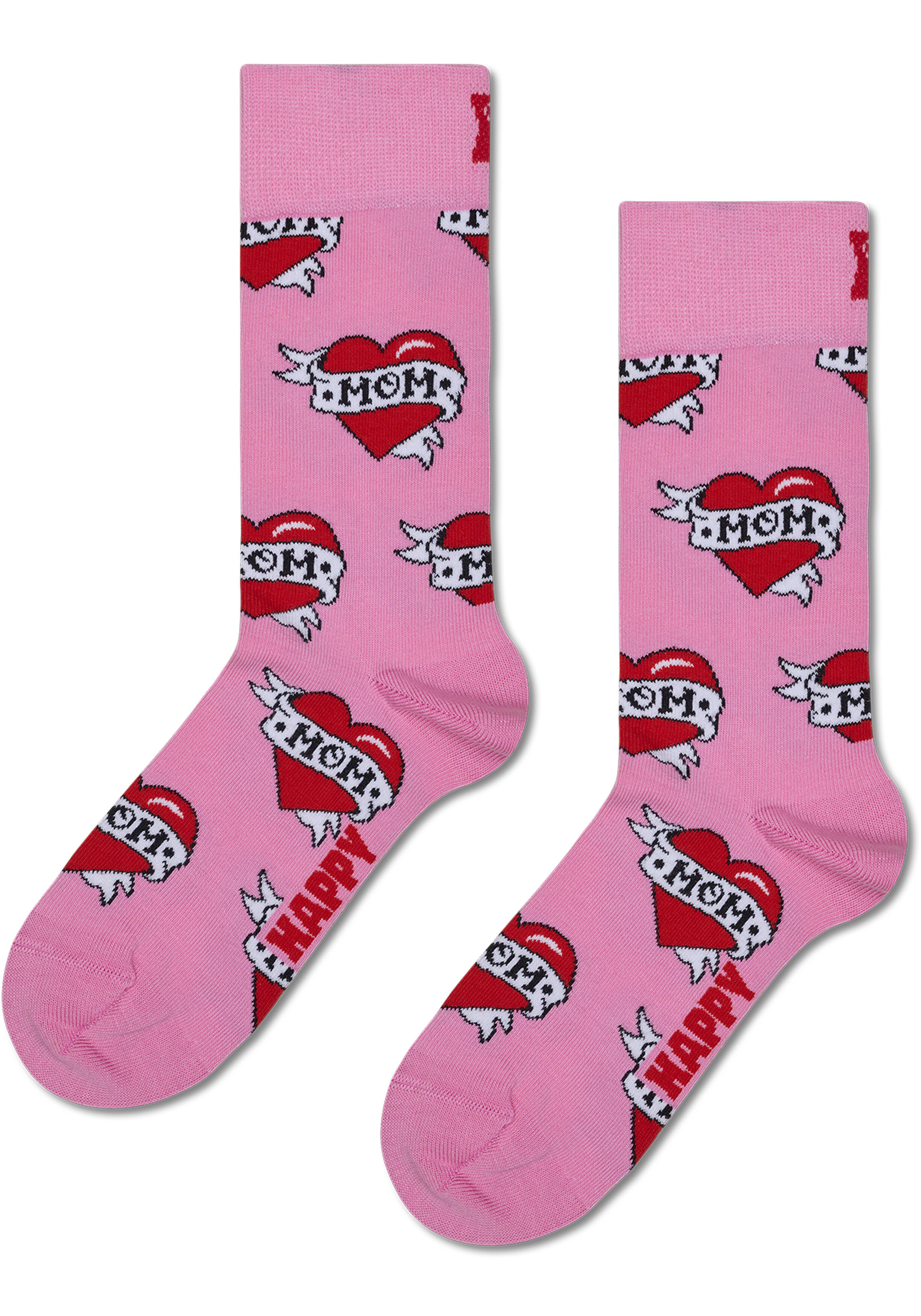 Happy Socks Mom Sock, unisex sokken, roze