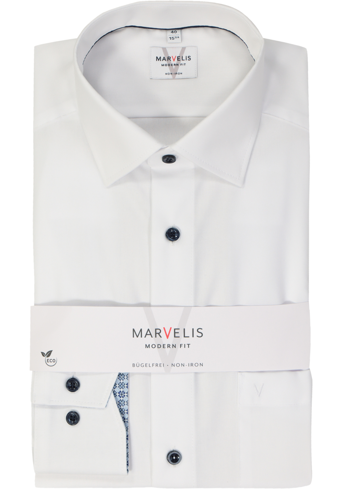 MARVELIS modern fit overhemd, fil a fil, wit MARVELIS modern fit overhemd, fil a fil, wit