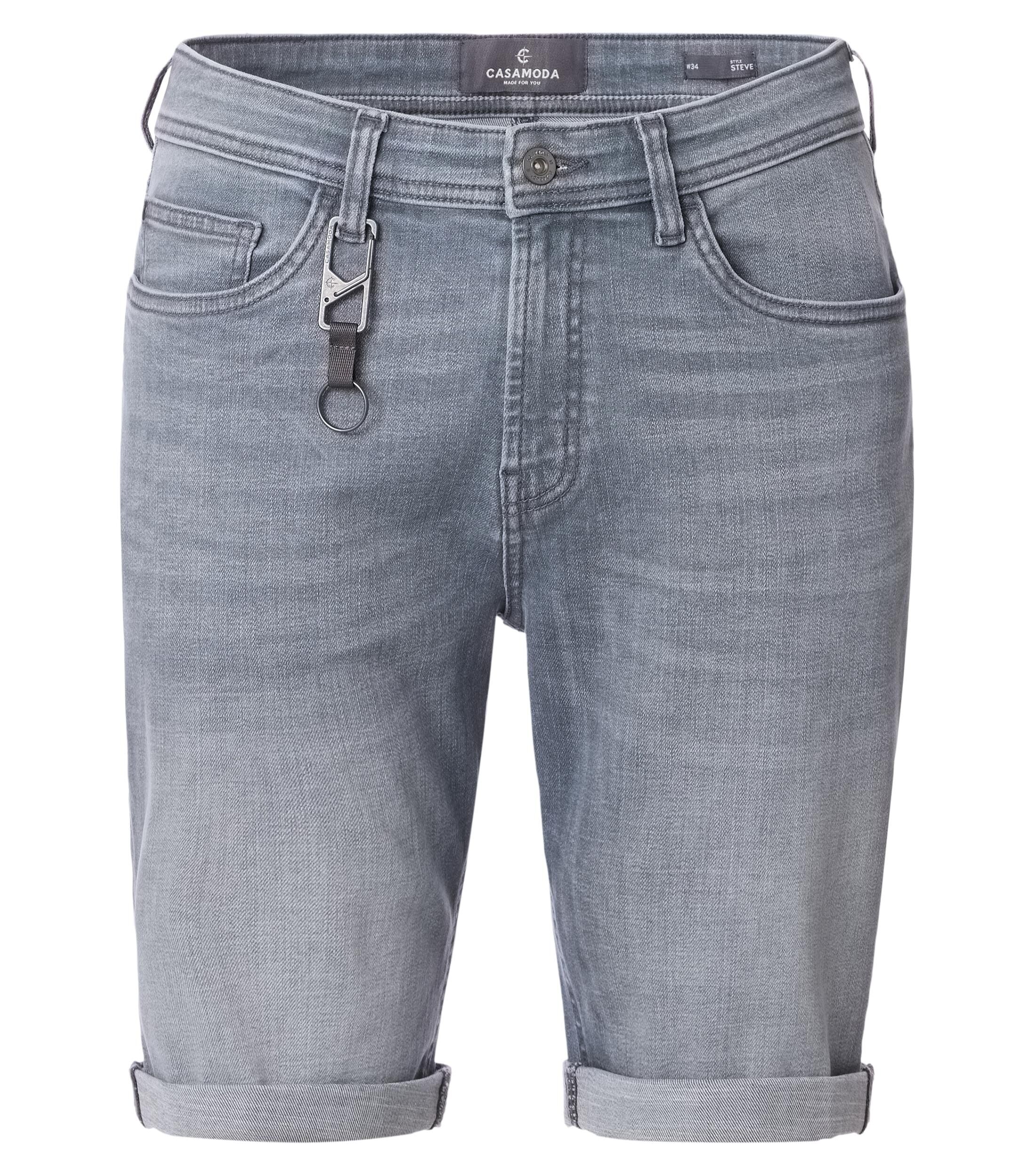 CASA MODA jeans shorts STEVE, heren 5-pocket korte spijkerbroek, antracietgrijs