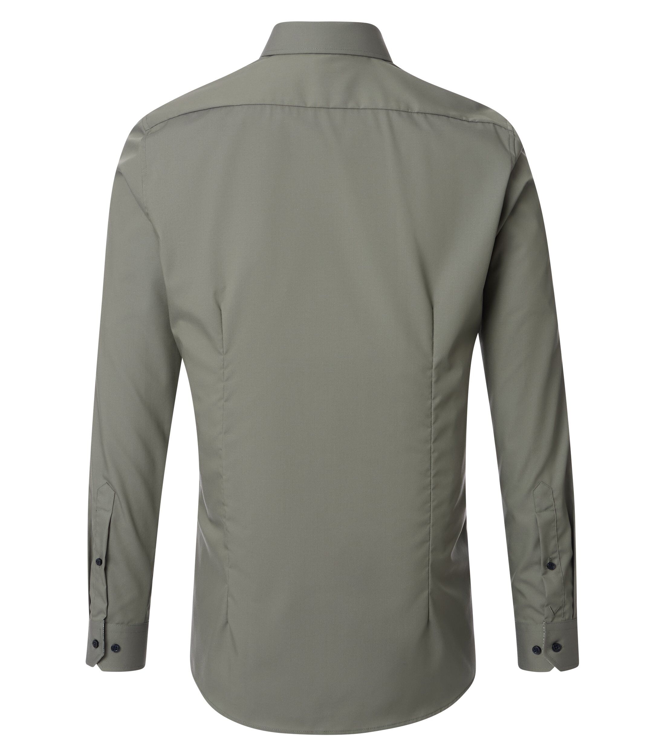 VENTI body fit overhemd, popeline, groen - 134024500-300