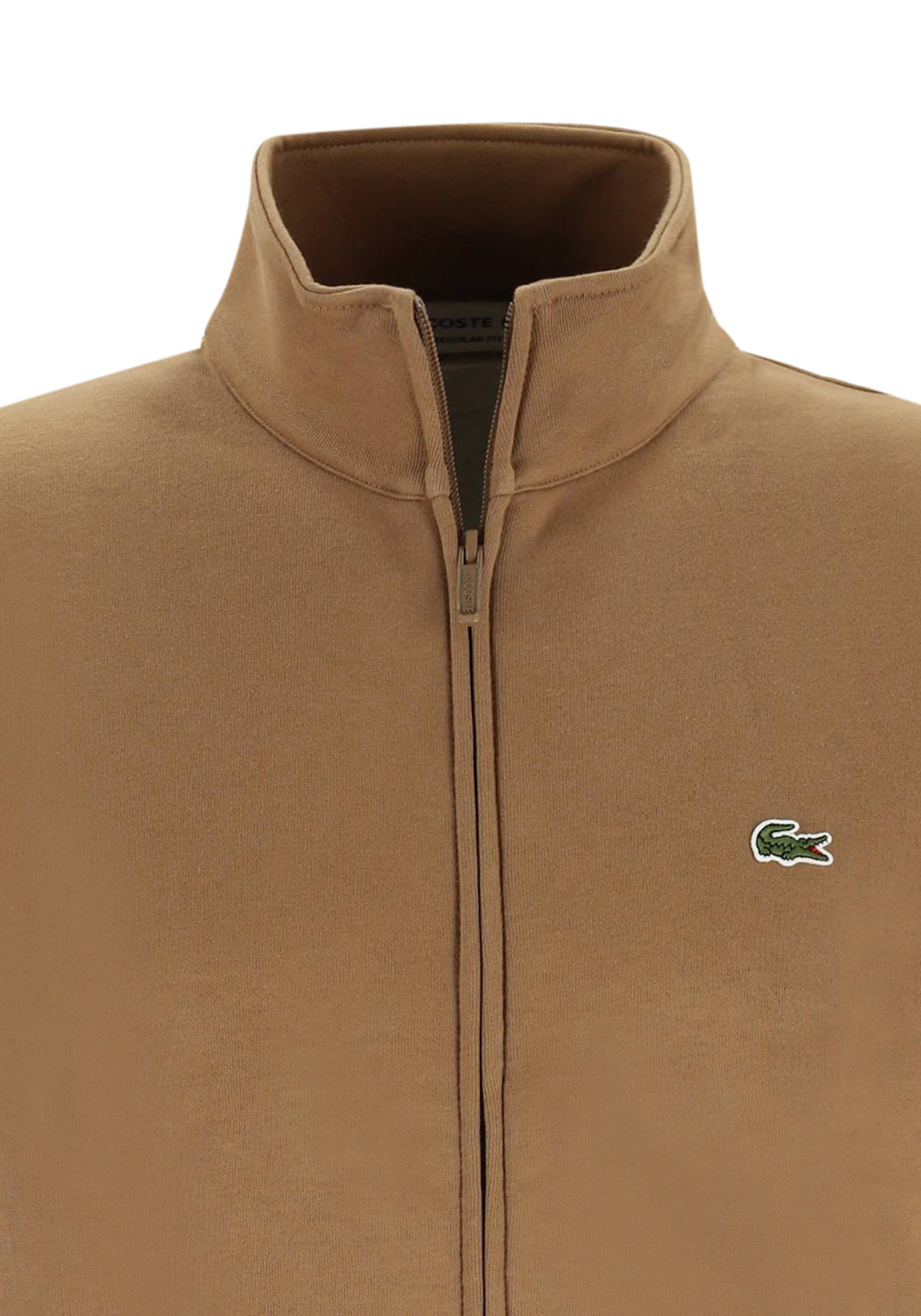 Lacoste heren sweatvest, cookie lichtbruin