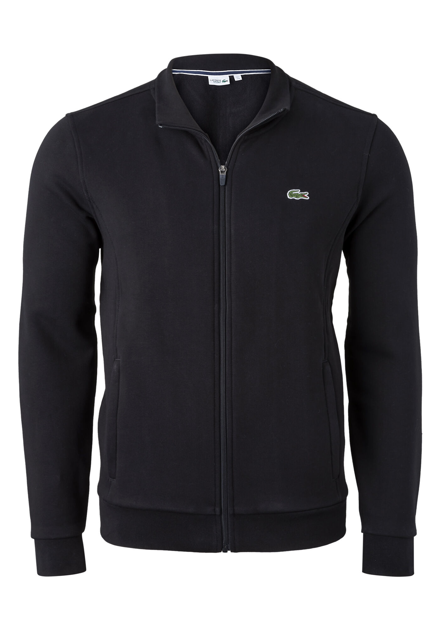Lacoste heren sweatvest, met rits, zwart