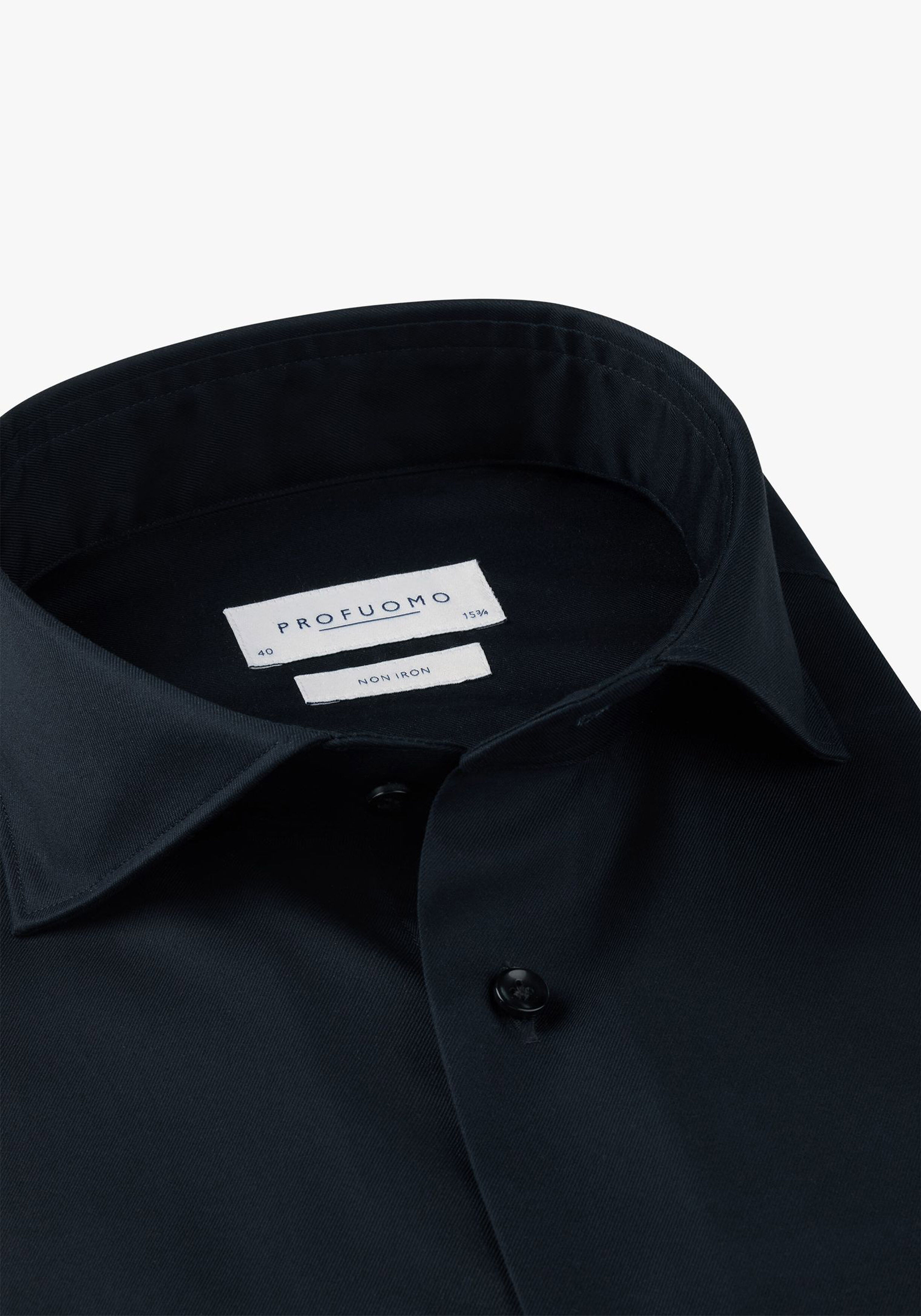Profuomo slim fit heren overhemd, twill, donkerblauw