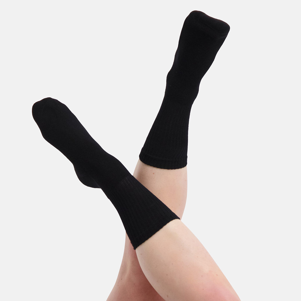 Bamboo Basics Senna outdoor socks (2-pack), unisex sokken met badstof binnenzool, zwart