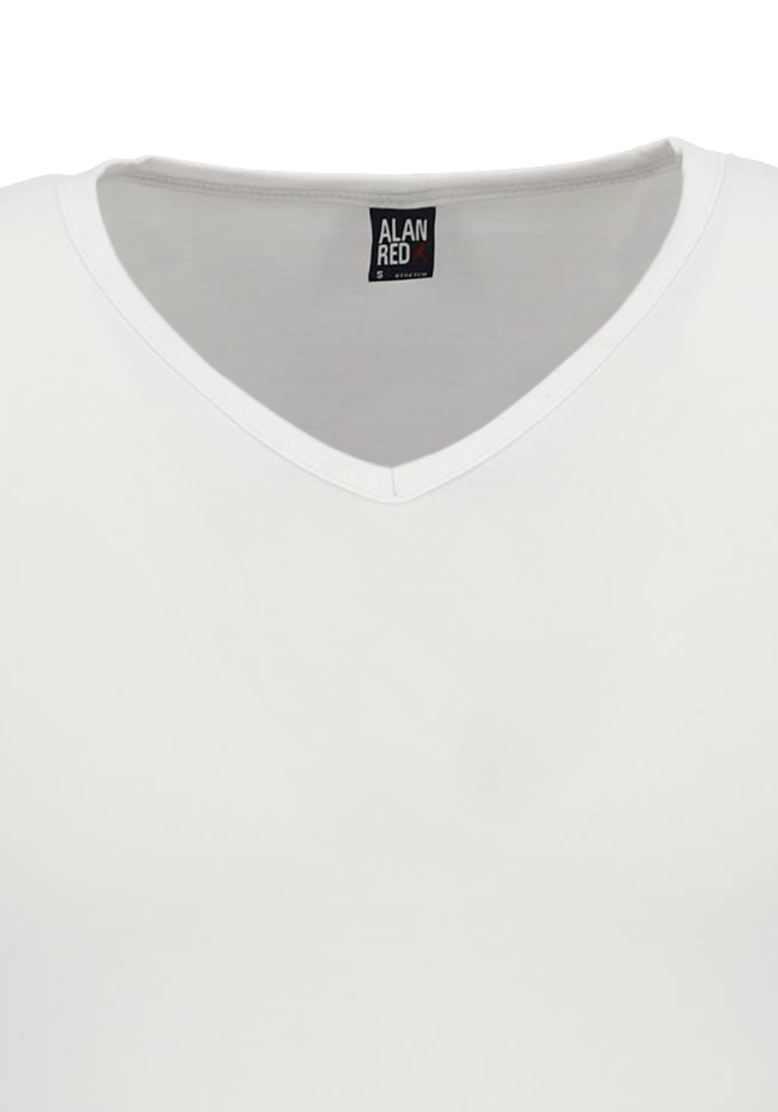 ALAN RED T-shirt Oslo (1-pack), V-hals lange mouw stretch, wit ALAN RED T-shirt Oslo (1-pack), V-hals lange mouw stretch, wit