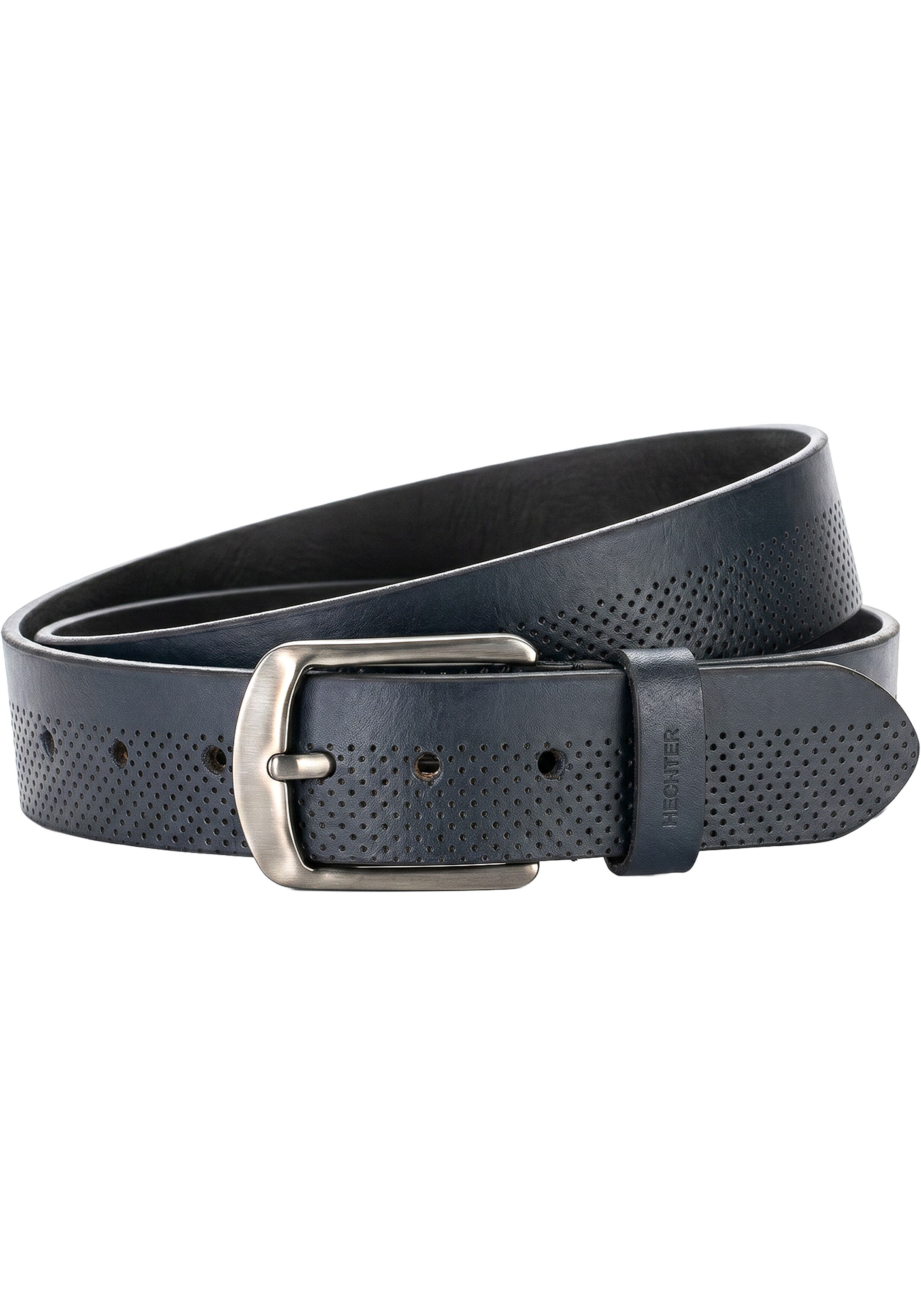HECHTER leren heren riem, marine