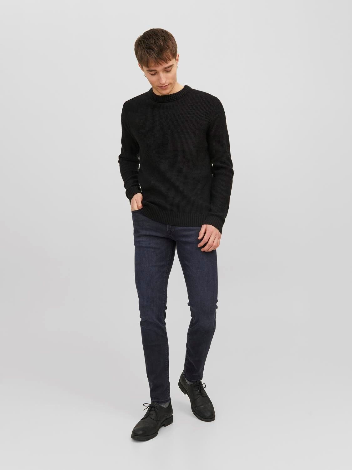 JACK & JONES Glenn Felix loose fit, heren jeans, denimblauw