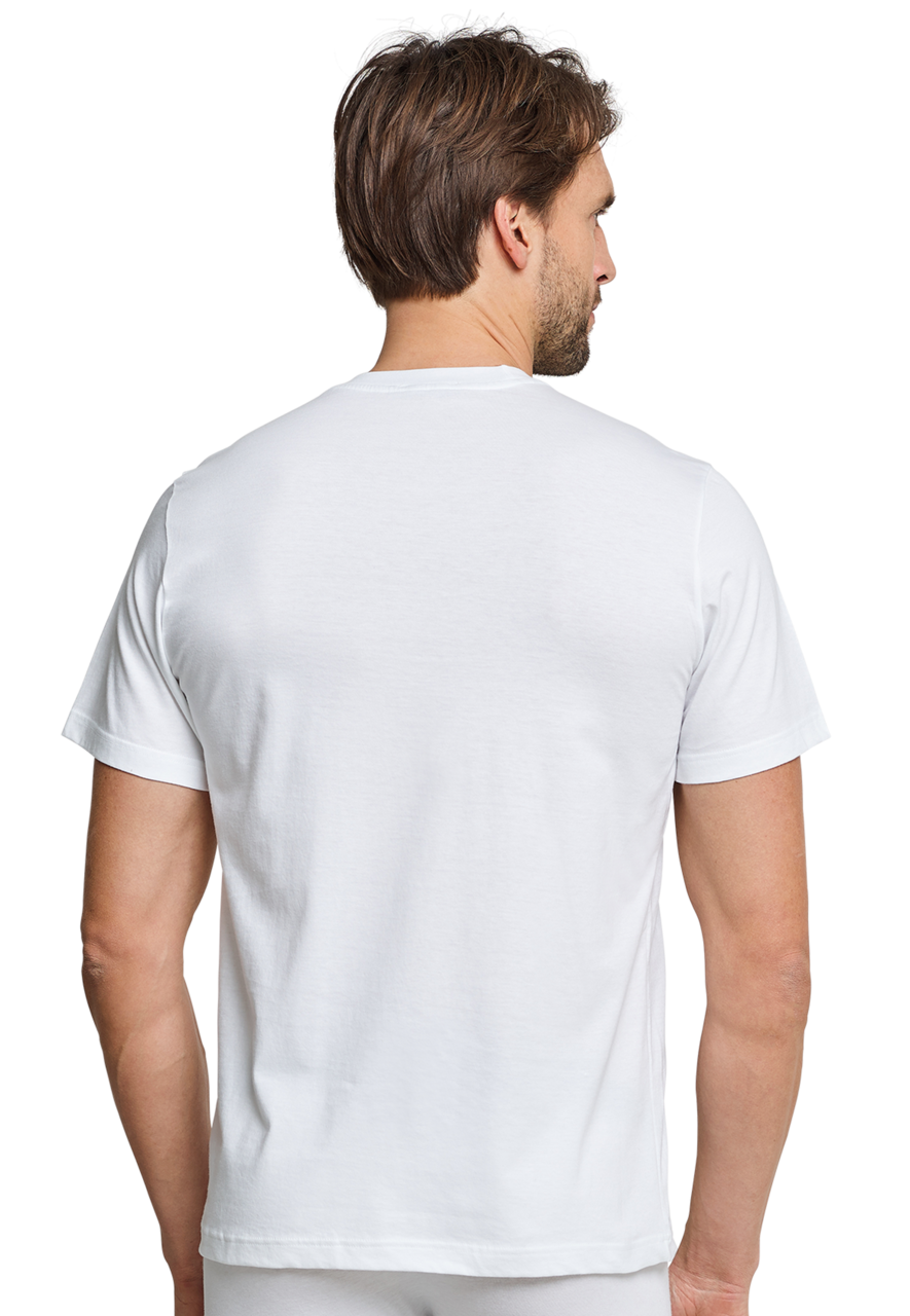 SCHIESSER American T-shirt (2-pack), heren shirt korte mouw wit