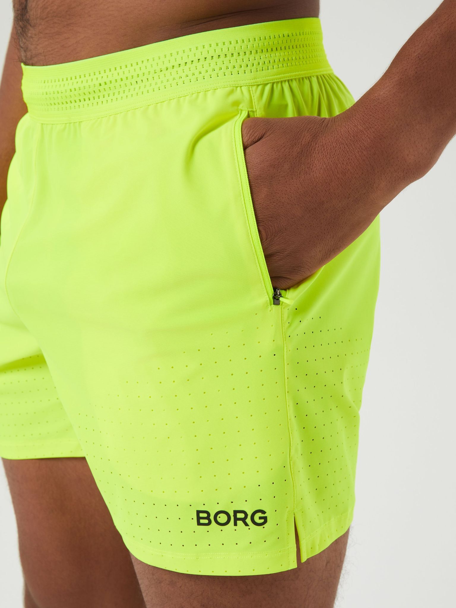 Bjorn Borg Tech Shorts, heren broek kort, geel