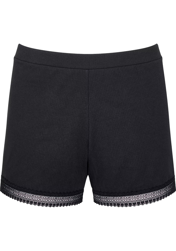 Sloggi Women GO Ribbed Short (1-pack), dames boxer, zwart Sloggi Women GO Ribbed Short (1-pack), dames boxer, zwart