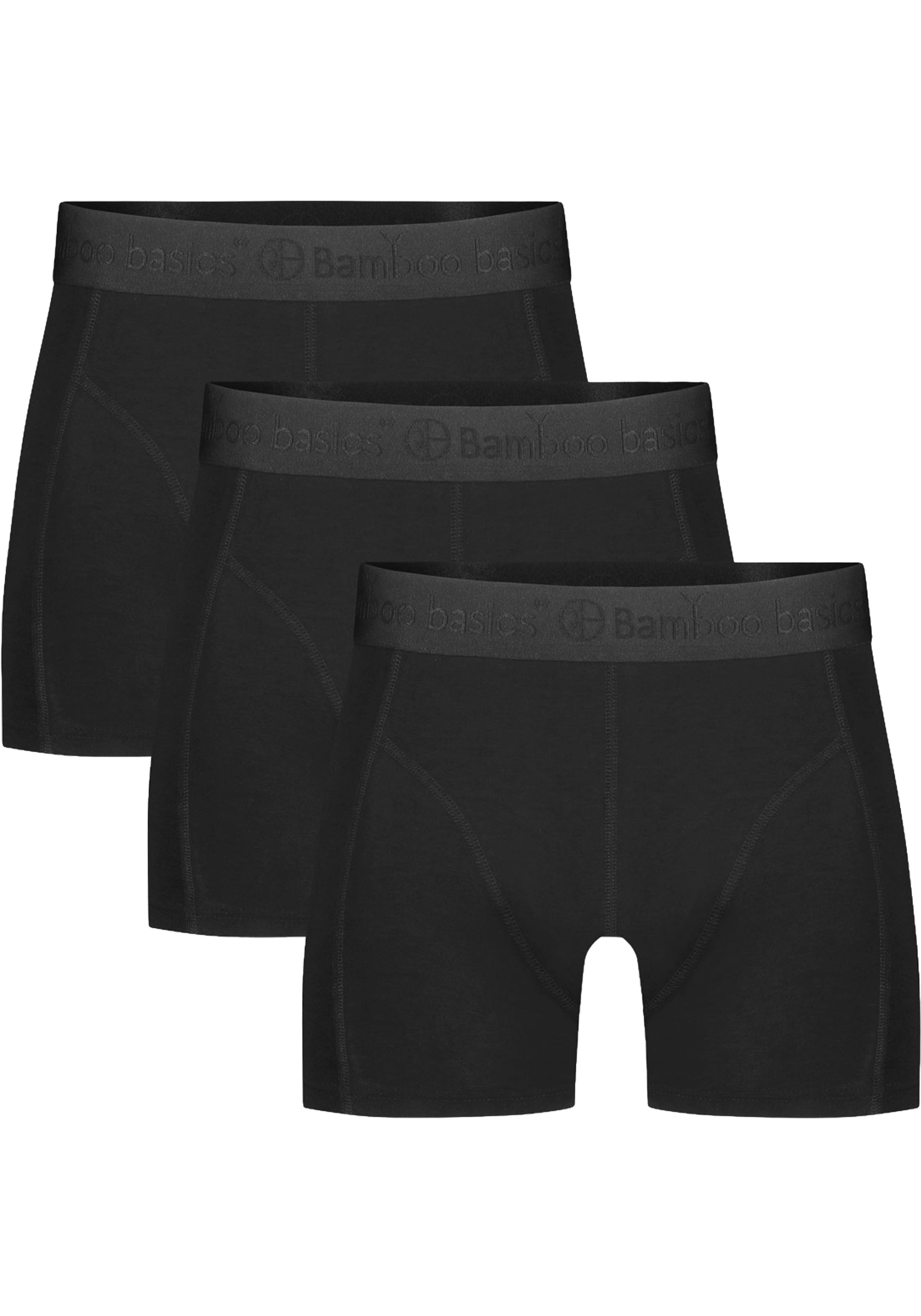 Bamboo Basics Rico boxershorts (3-pack), heren boxershort, zwart