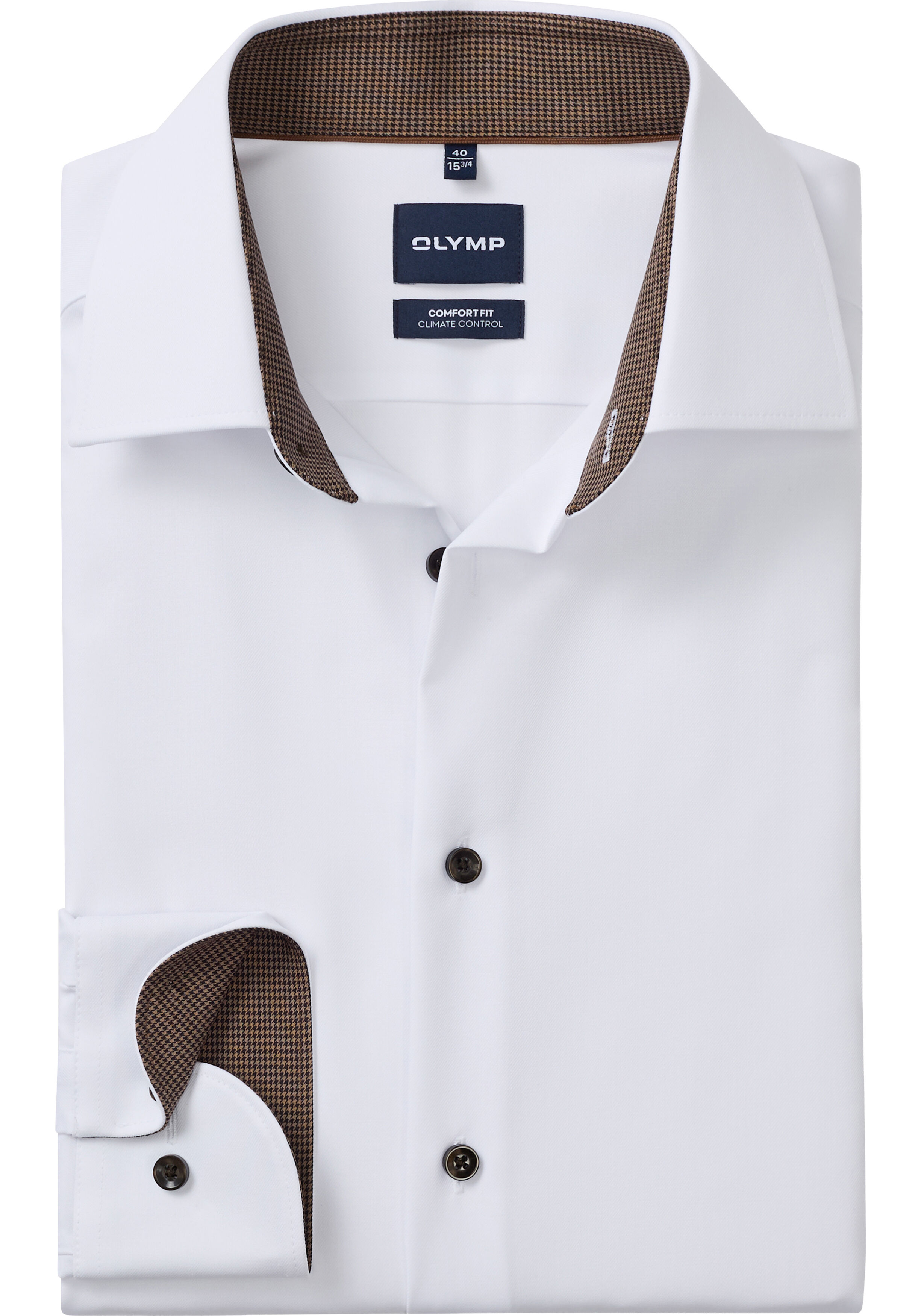 OLYMP 24/7 Luxor comfort fit overhemd, twill, wit