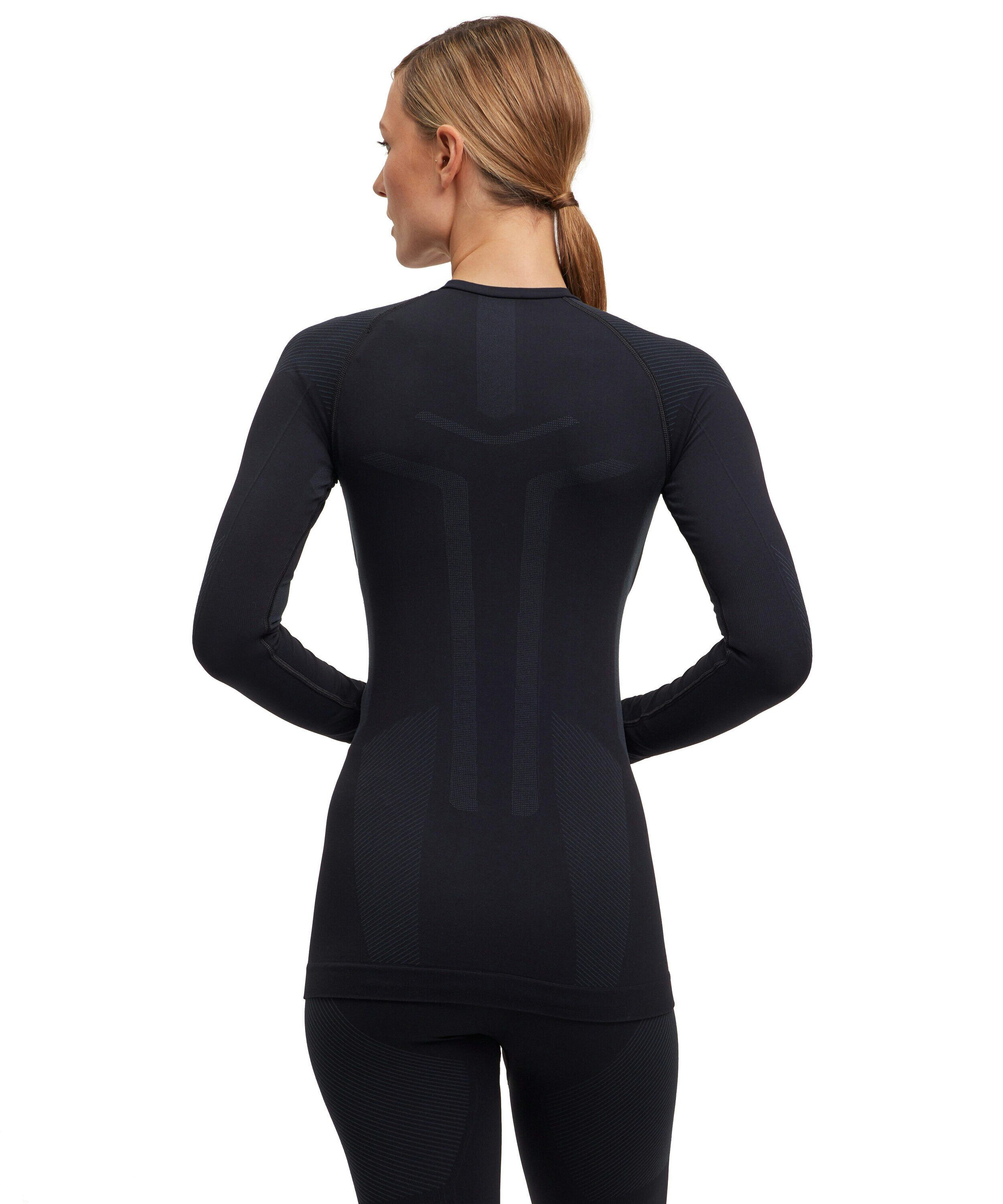 FALKE dames shirt met lange mouw Warm, thermoshirt, zwart (black)