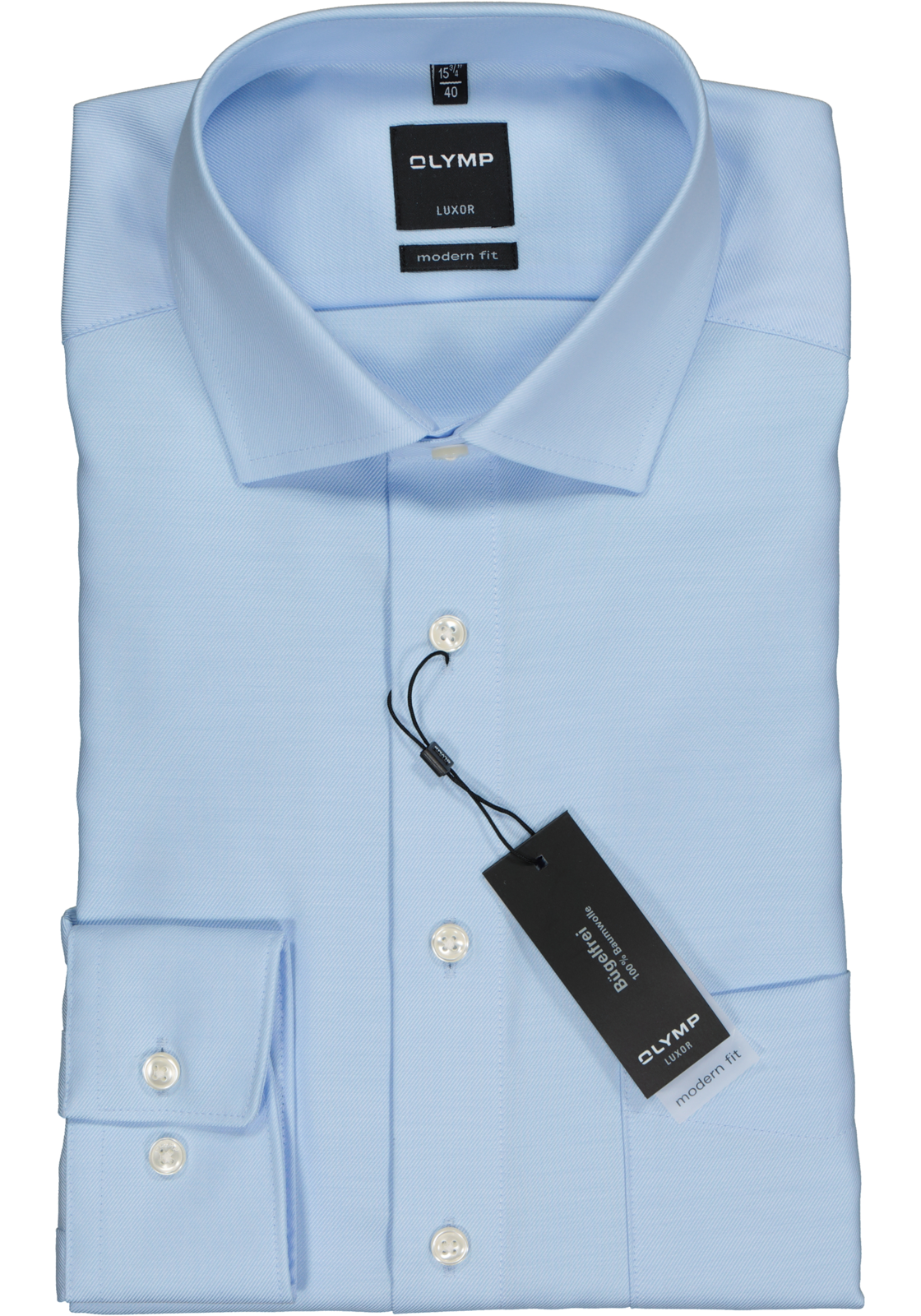 2-4063402313761_olymp-overhemd_HR OLYMP Luxor modern fit overhemd, lichtblauw twill