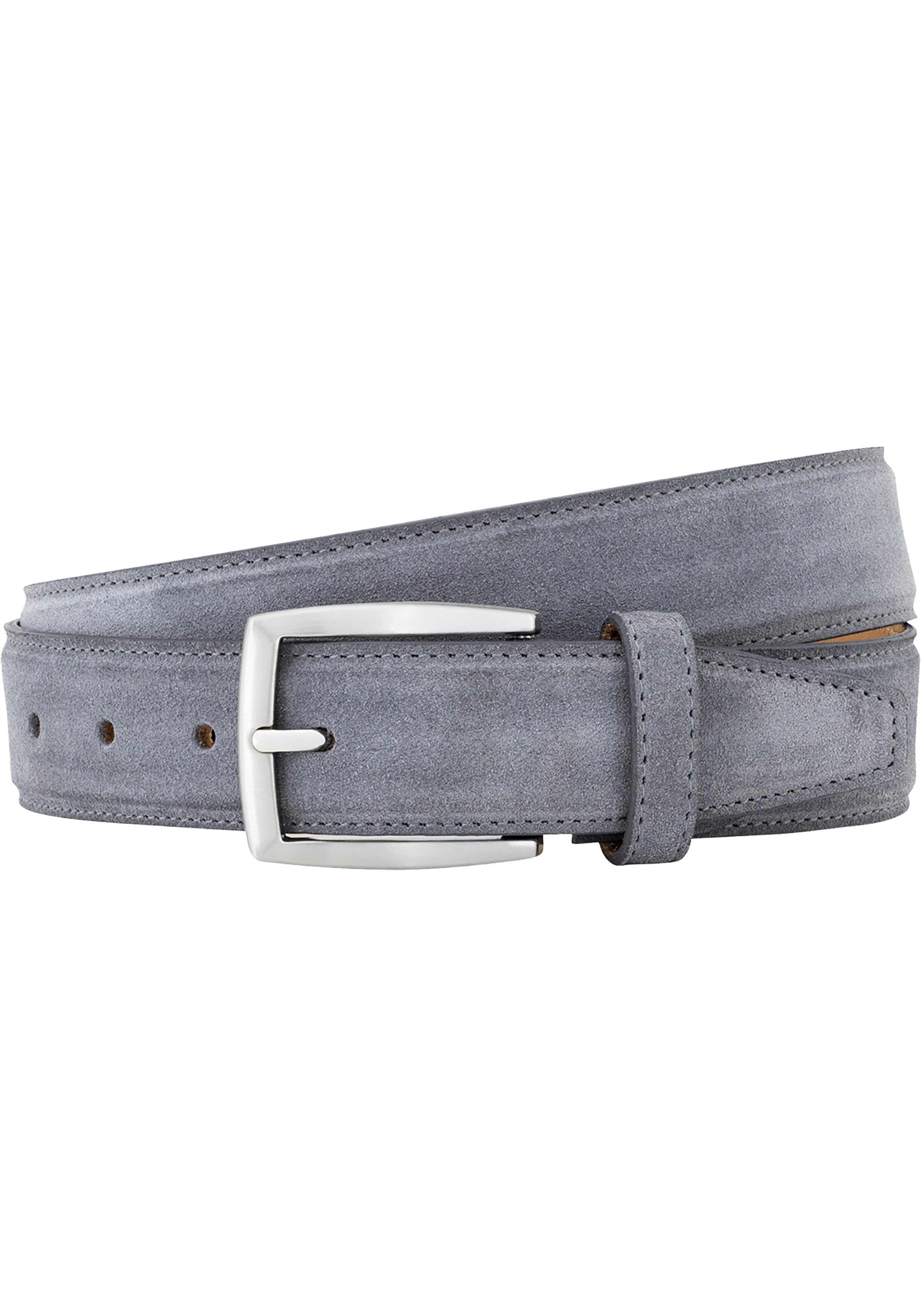 LINDENMANN leren heren riem, grijs