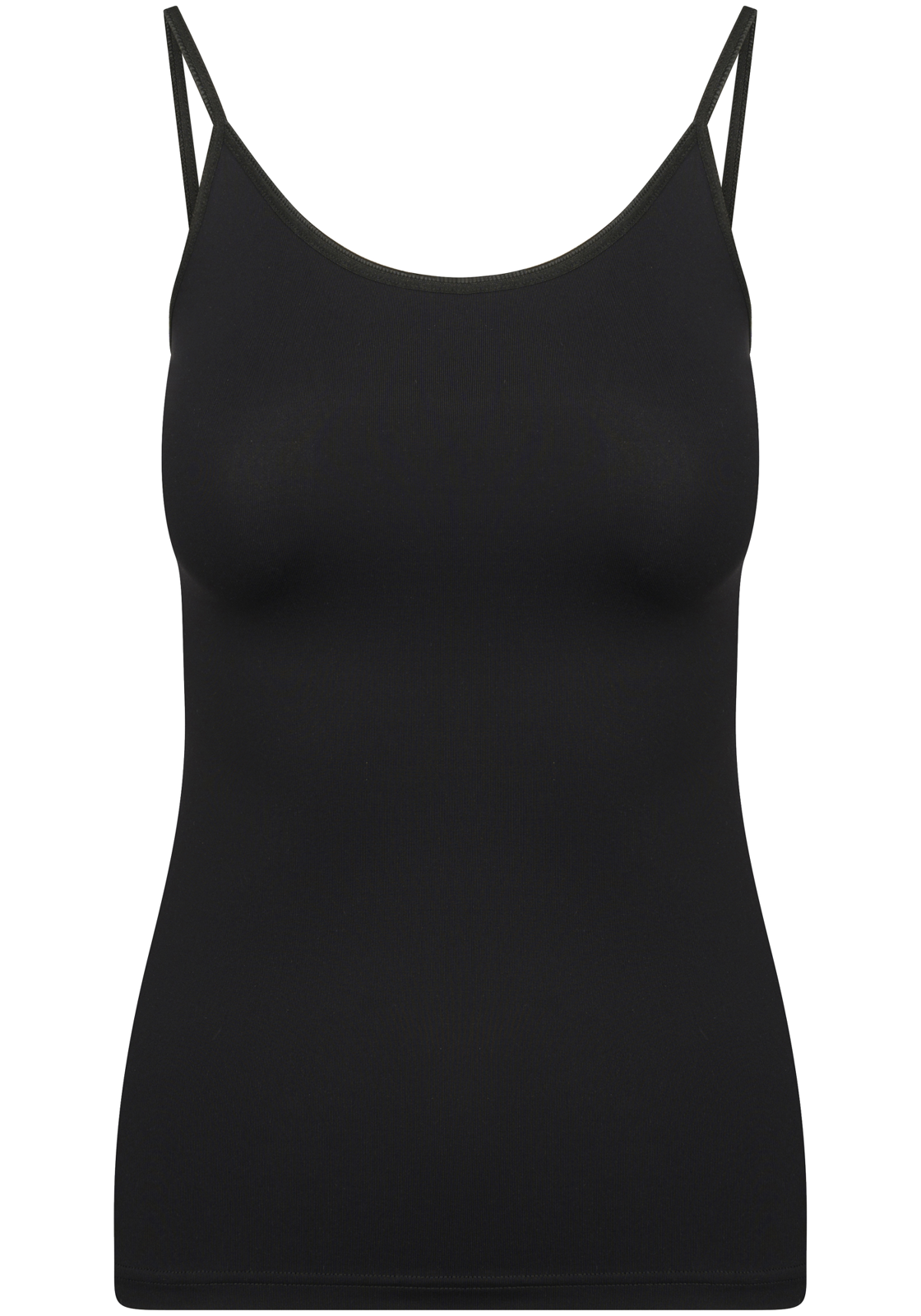 1-8717944054731-rj_top_HR RJ Bodywear Pure Color dames spaghetti top (1-pack), hemdje met smalle verstelbare bandjes, zwart