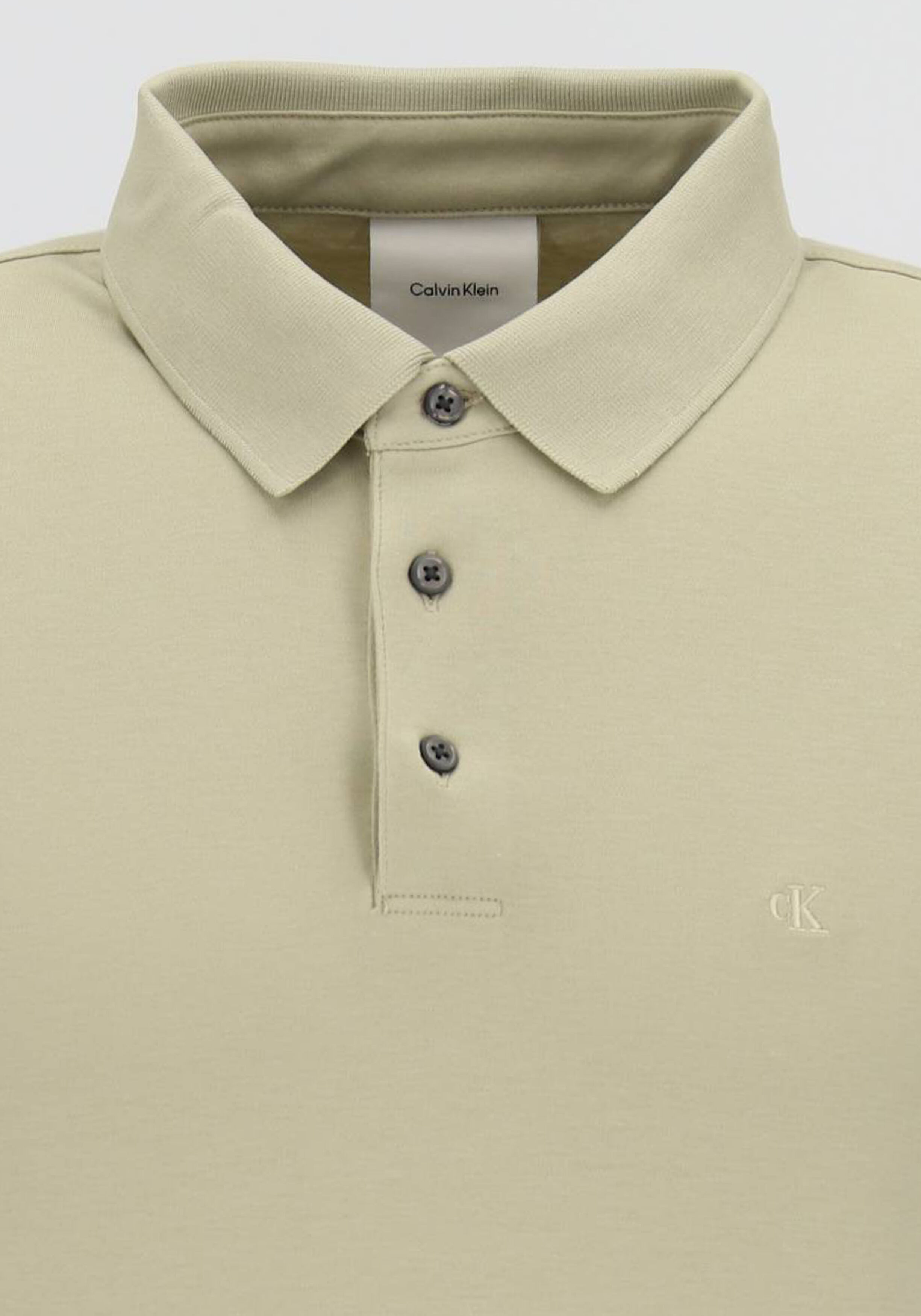 Calvin Klein Supima Regular Polo, heren poloshirt, kaki