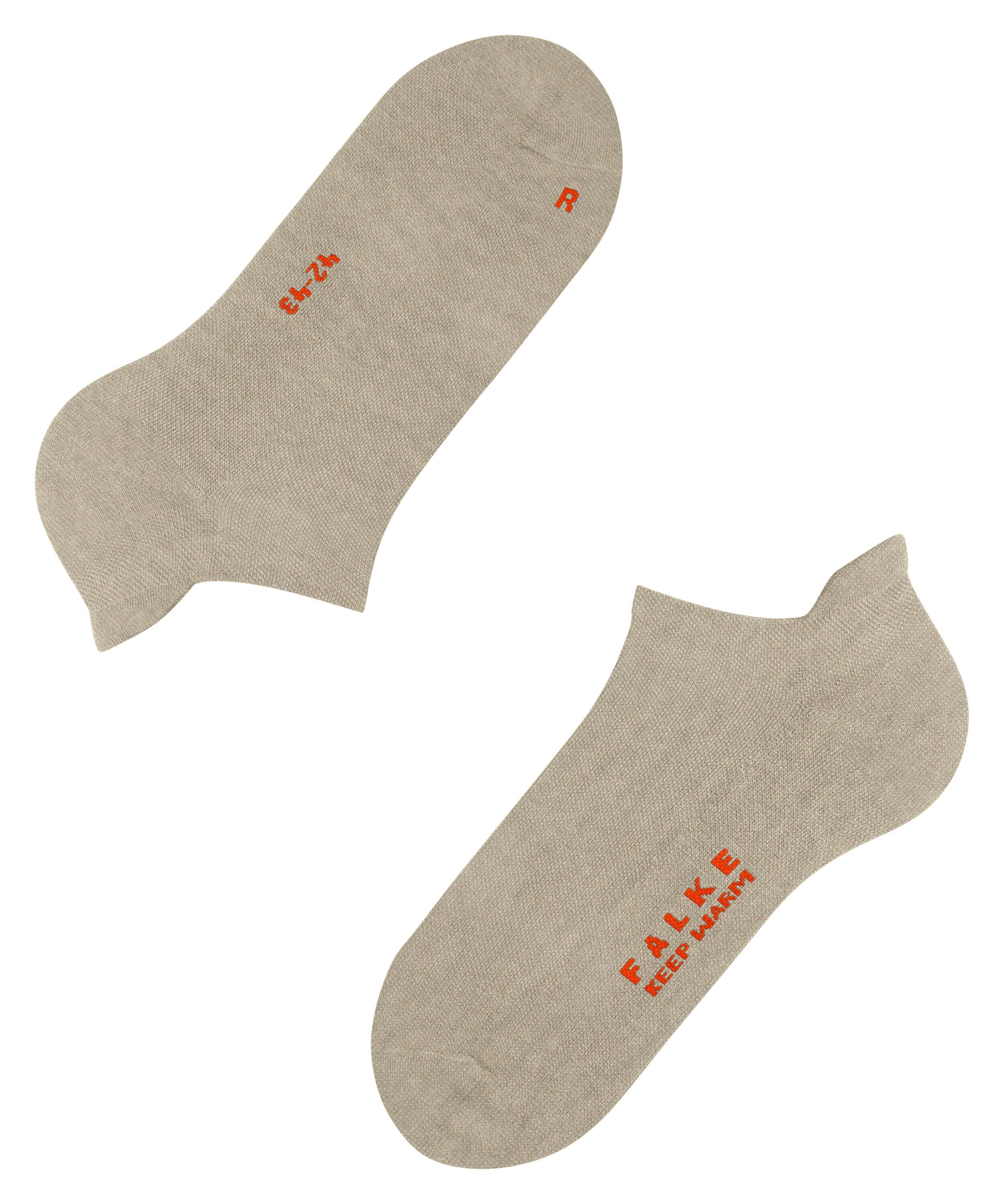 FALKE Keep Warm unisex sneakersokken, beige (beige melangeange)