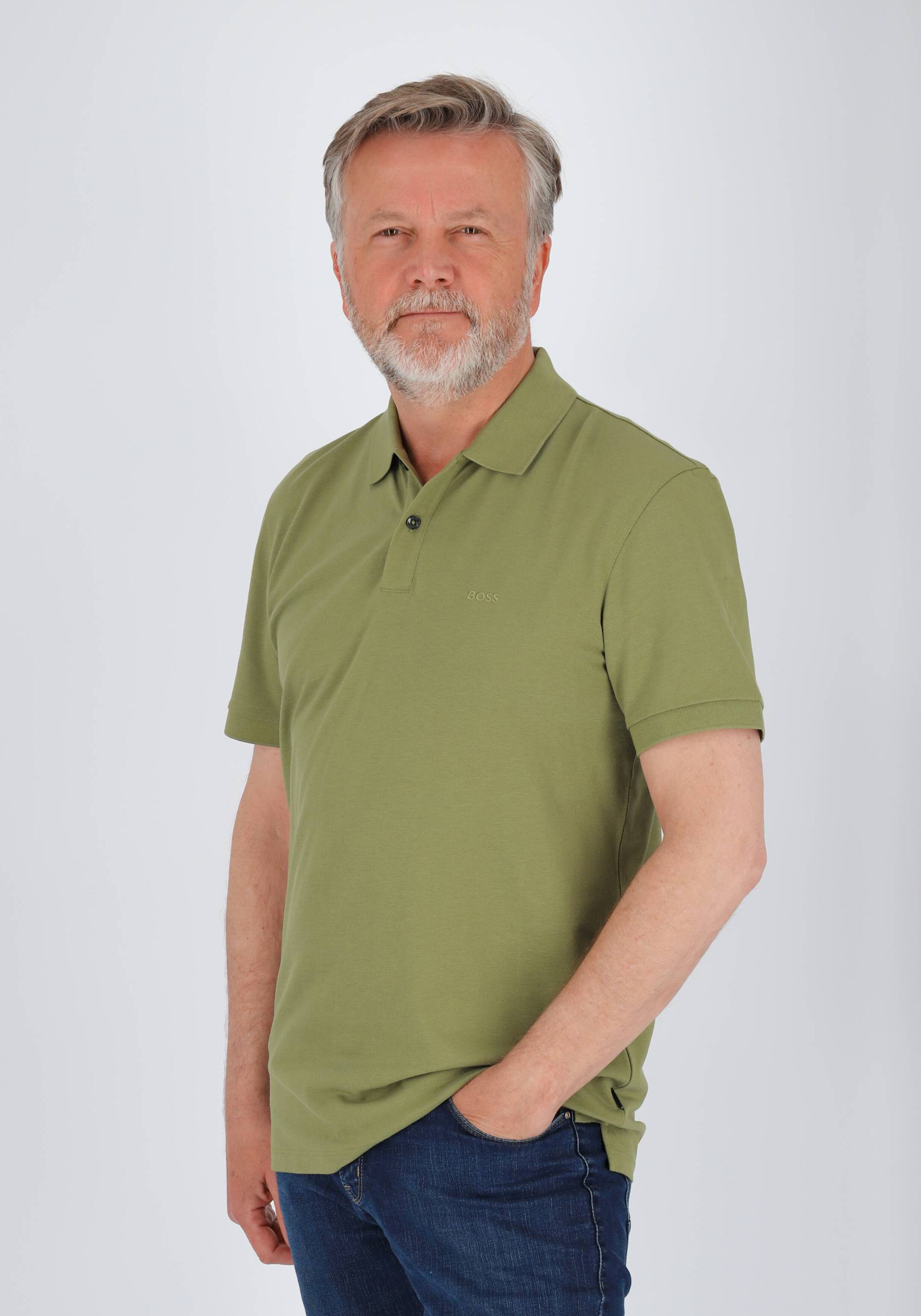 BOSS Pallas regular fit polo, pique, groen