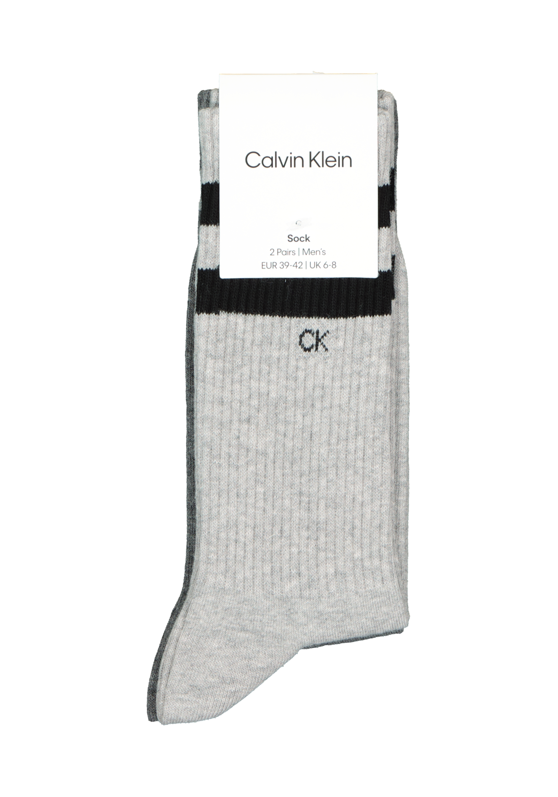 6-8720245218856_ck_sok_2p_HR Calvin Klein herensokken Maurice (2-pack), licht- en donkergrijs