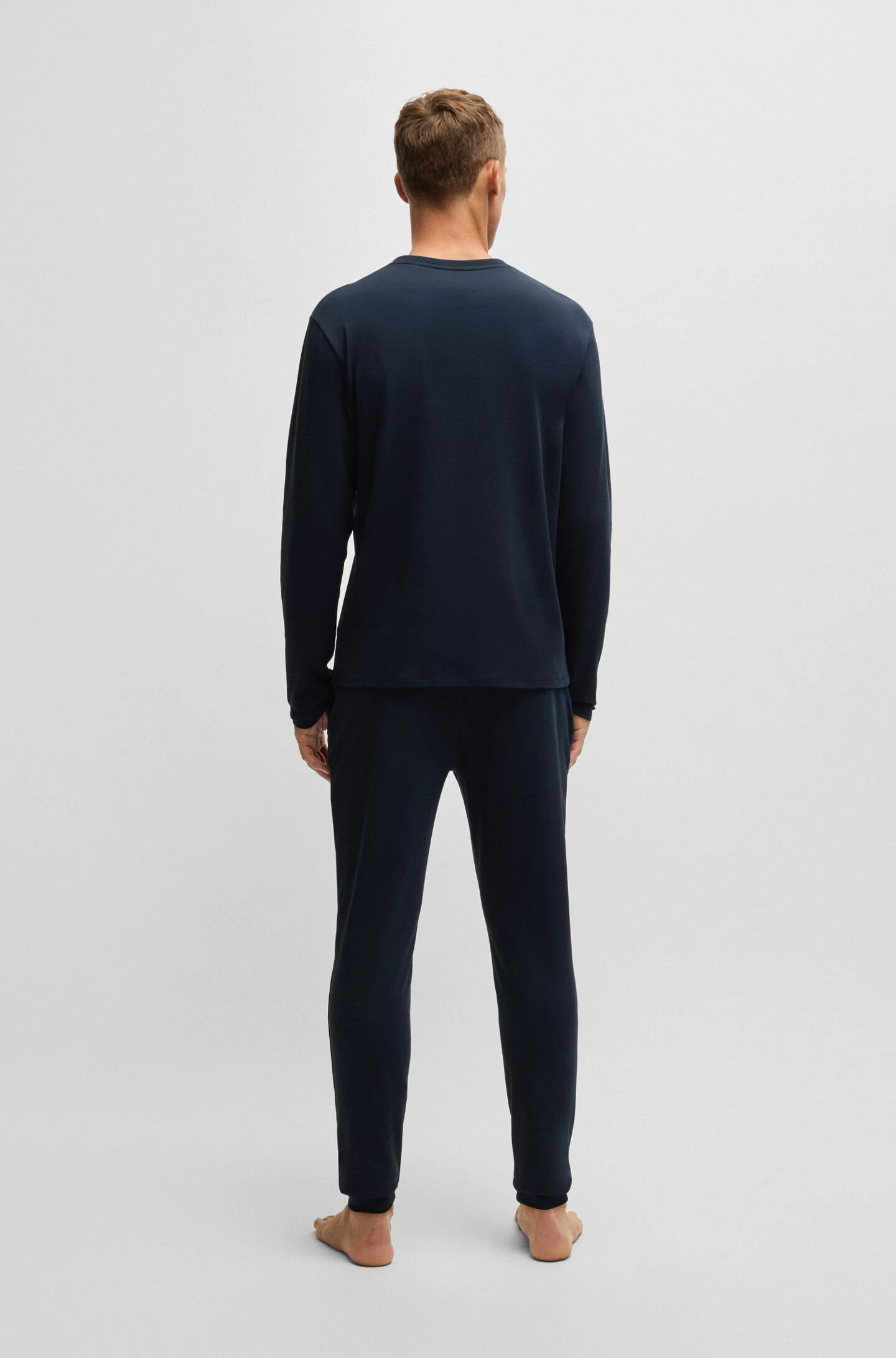 BOSS Gift Long Set, heren pyjama set, donkerblauw