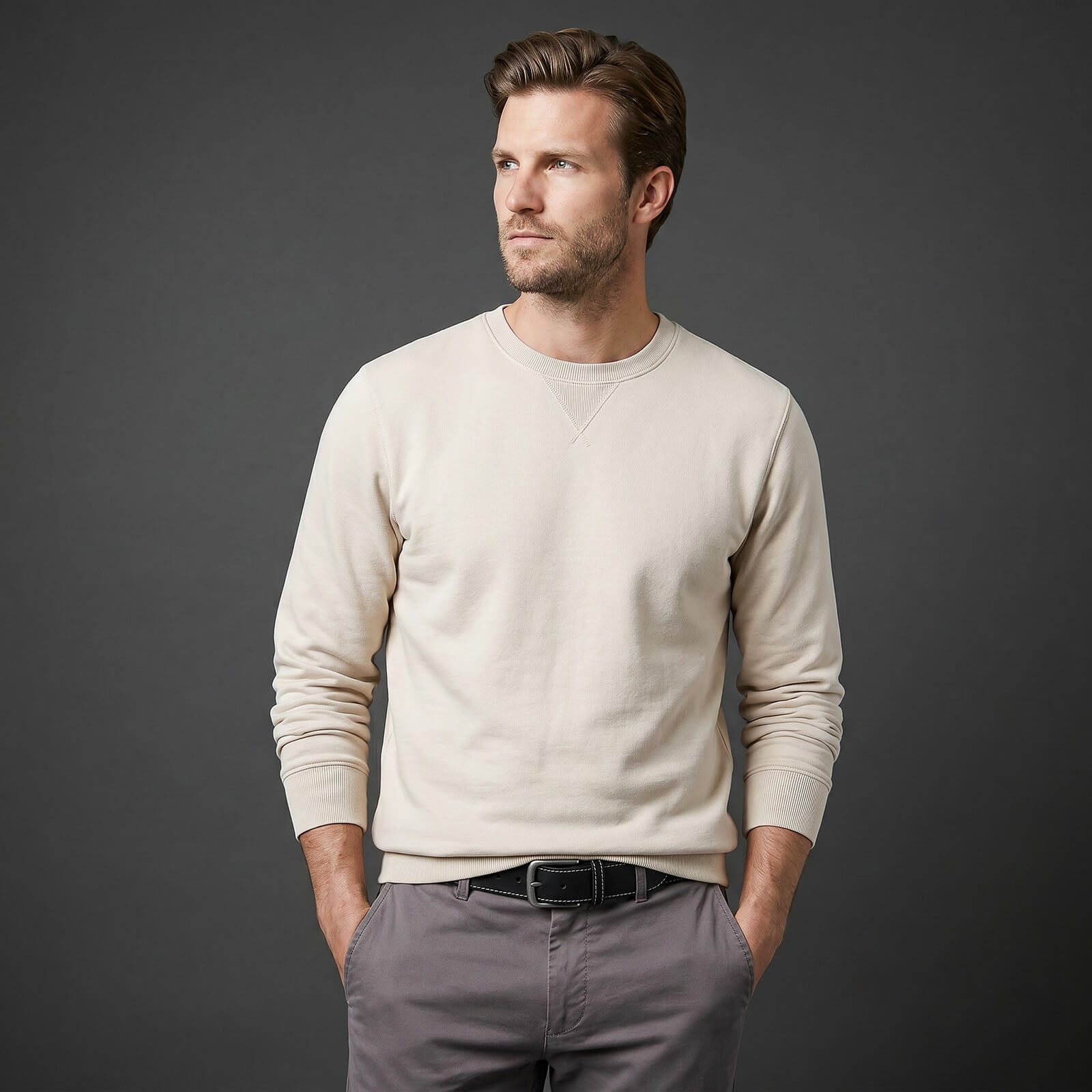 LINDENMANN leren heren riem, zwart