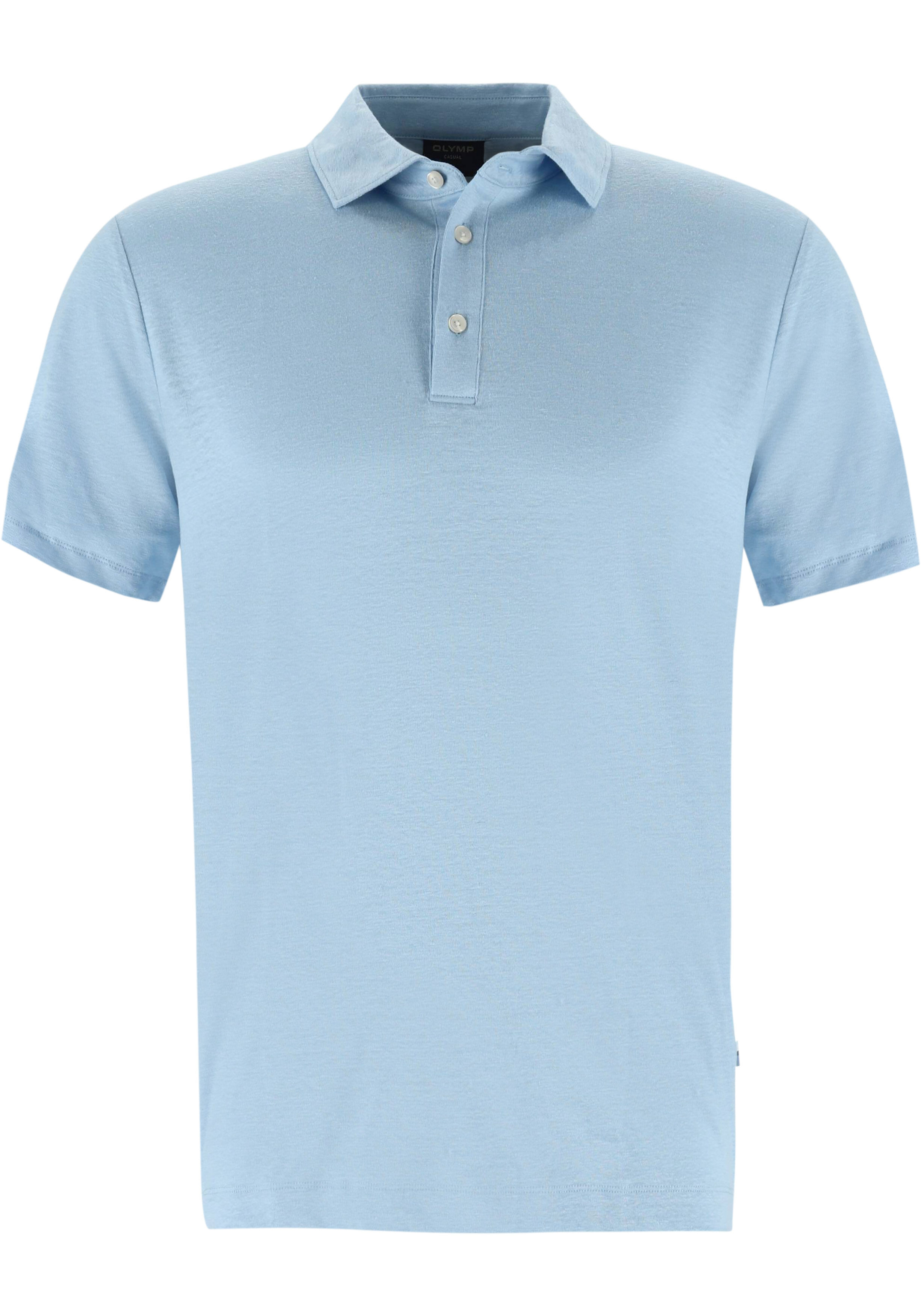 OLYMP Polo Casual, modern fit polo, lichtblauw