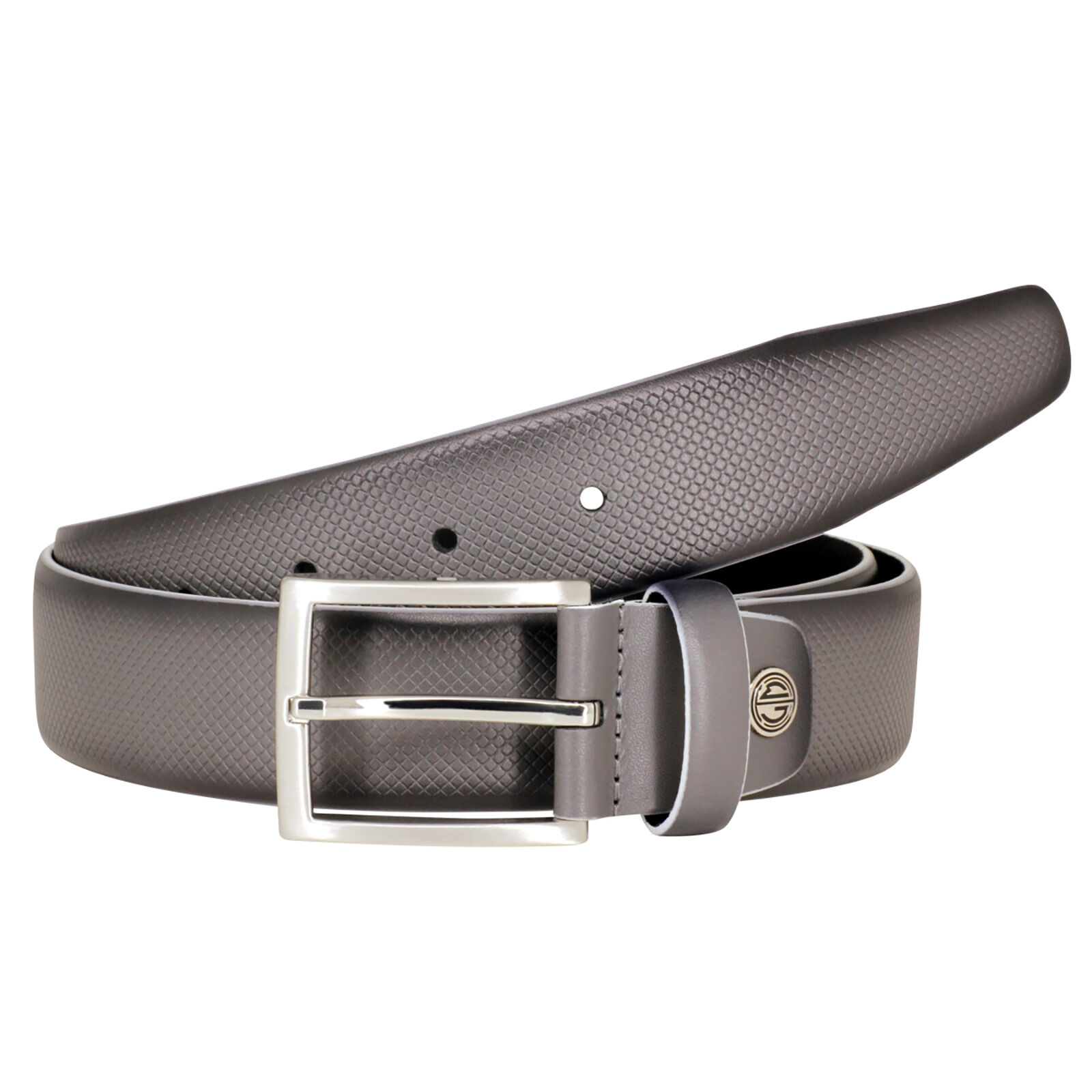 LINDENMANN leren heren riem, grijs