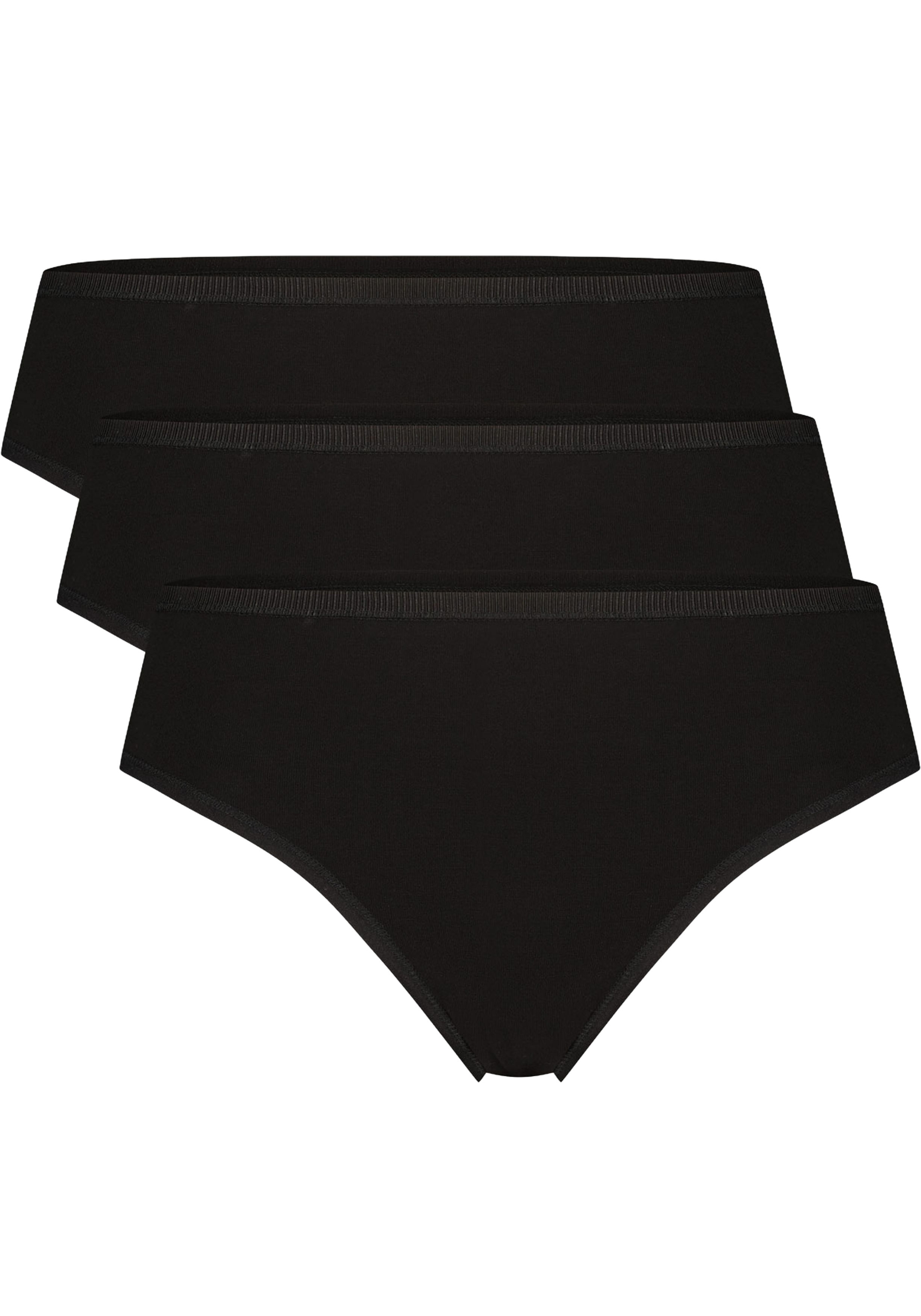 Bamboo Basics Liz thong (3-pack), dames string, zwart
